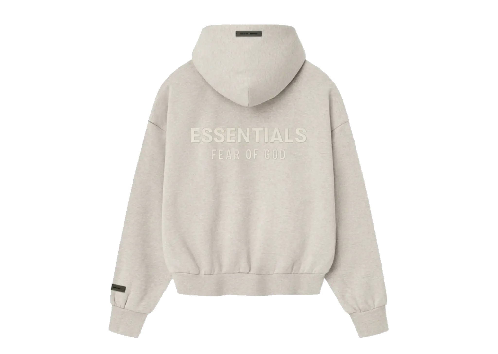 Fear of God Essentials Classic Fit Fleece Zip Hoodie Heather Stone - photo 2