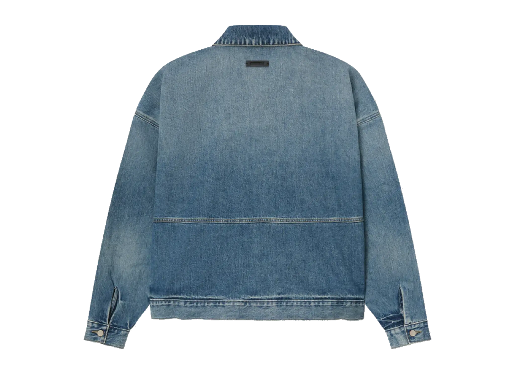 Fear Of God Essentials Denim Trucker Jacket Blue - photo 2
