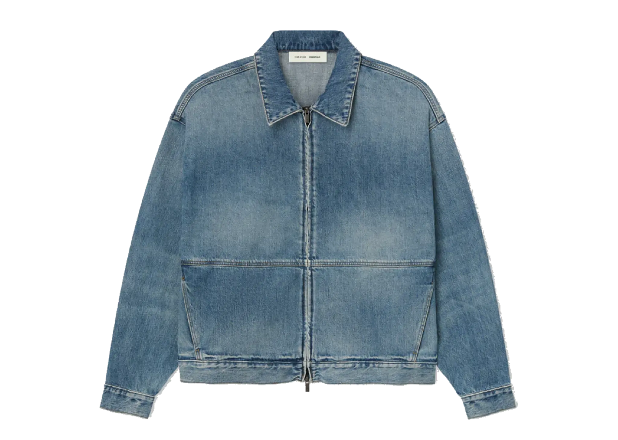 Fear Of God Essentials Denim Trucker Jacket Blue
