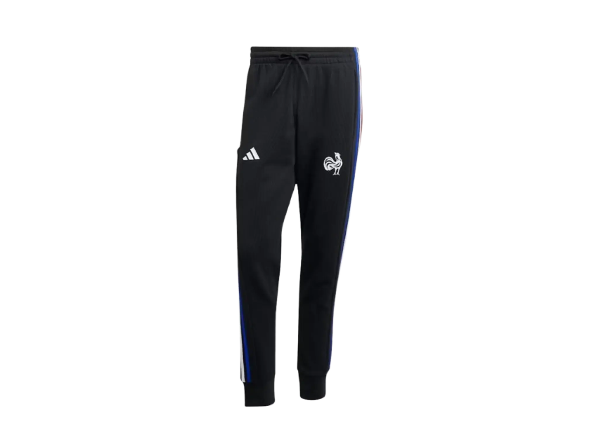Adidas France Essentials 3 Stripes Tracksuit Bottoms Black