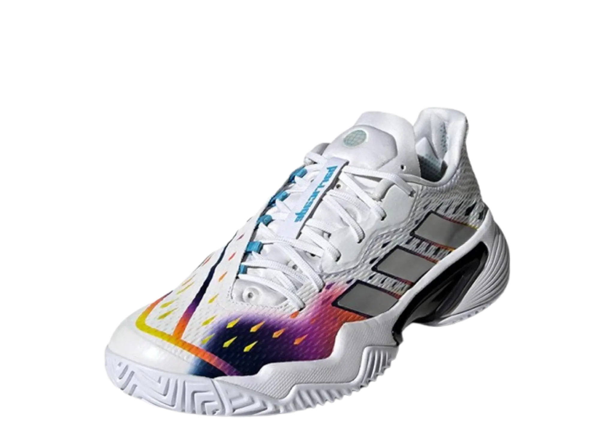 Adidas Barricade Cloud White Silver Metallic Bright Cyan (Women's) - photo 2