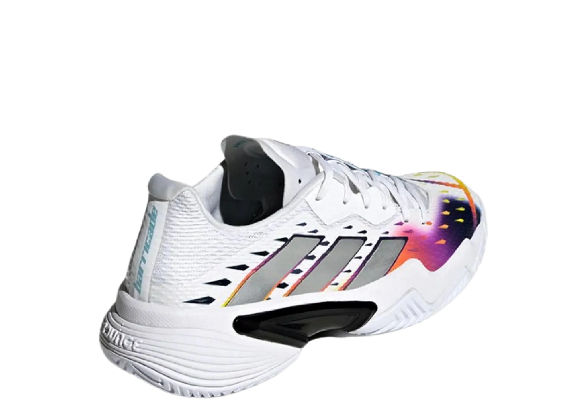 Adidas Barricade Cloud White Silver Metallic Bright Cyan (Women's) - photo 3