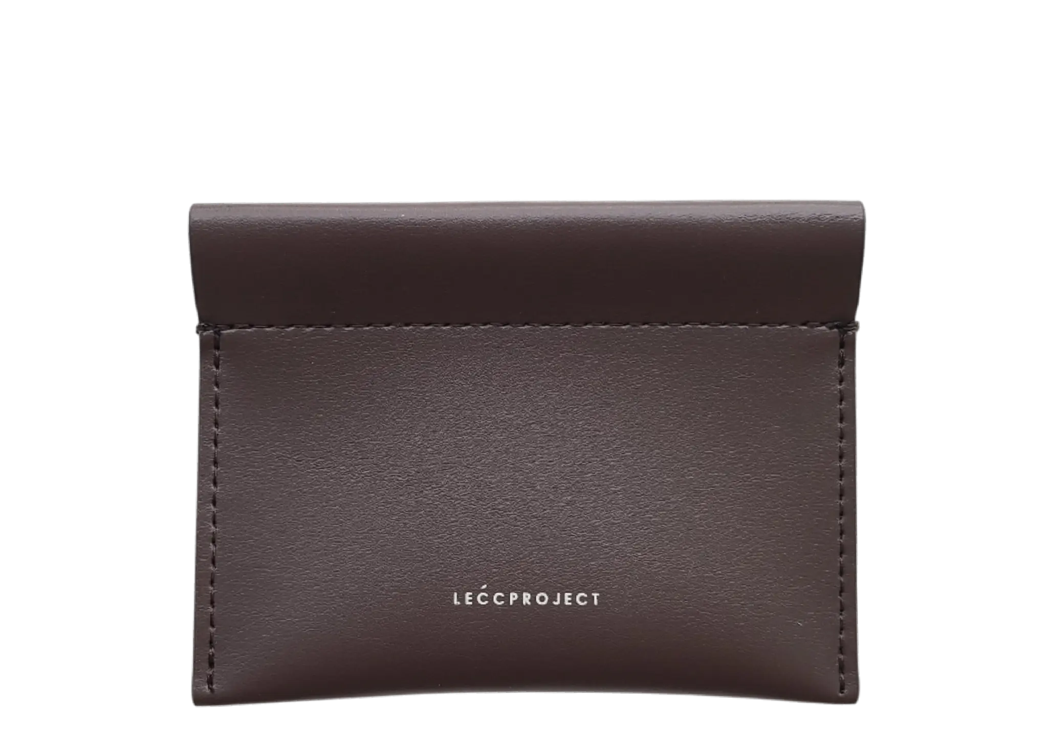 Lecc Project Log Top Pouch Medium D.Brown