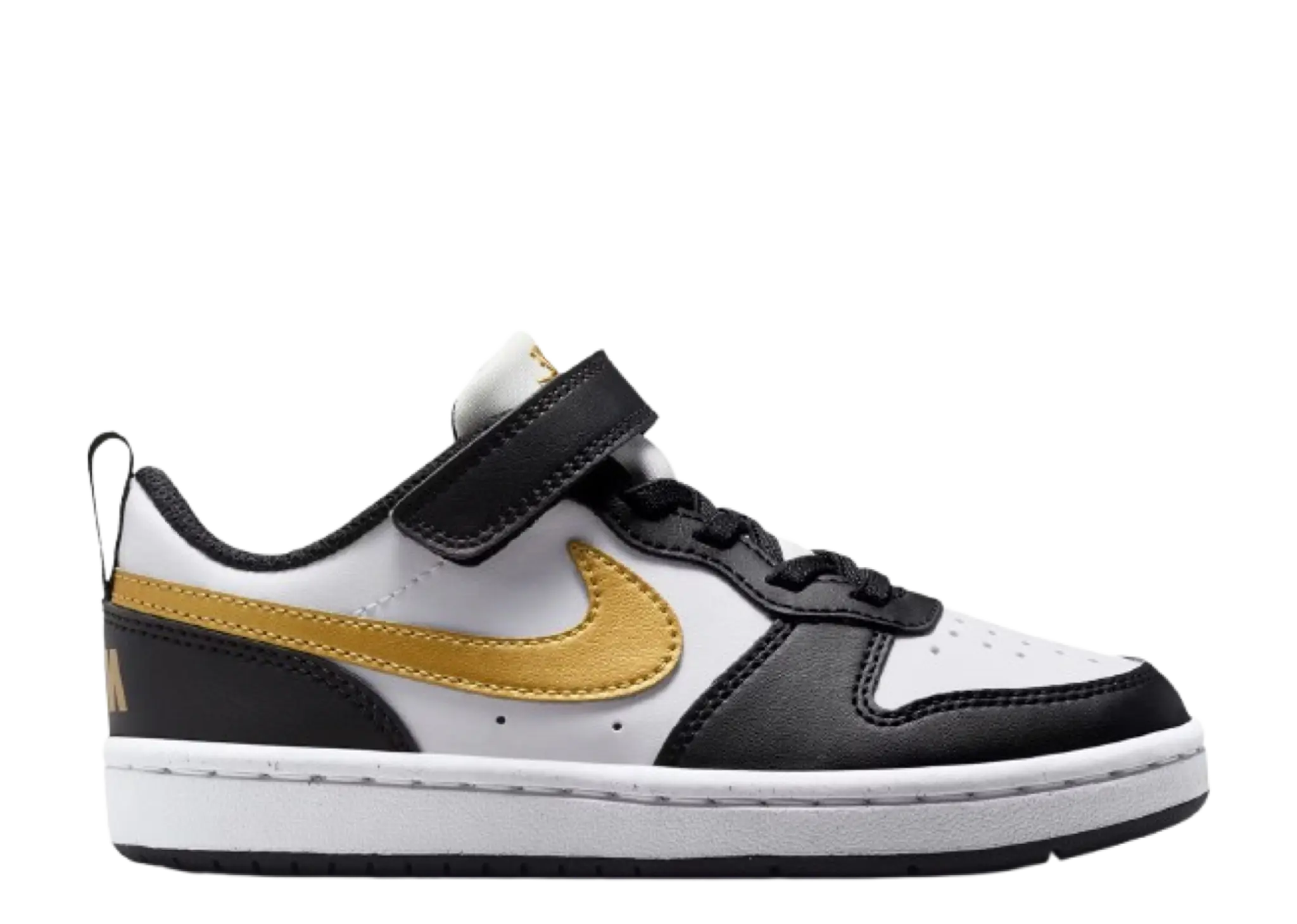 Nike Court Borough Low Recraft Black White Metallic Gold (Pre-School)