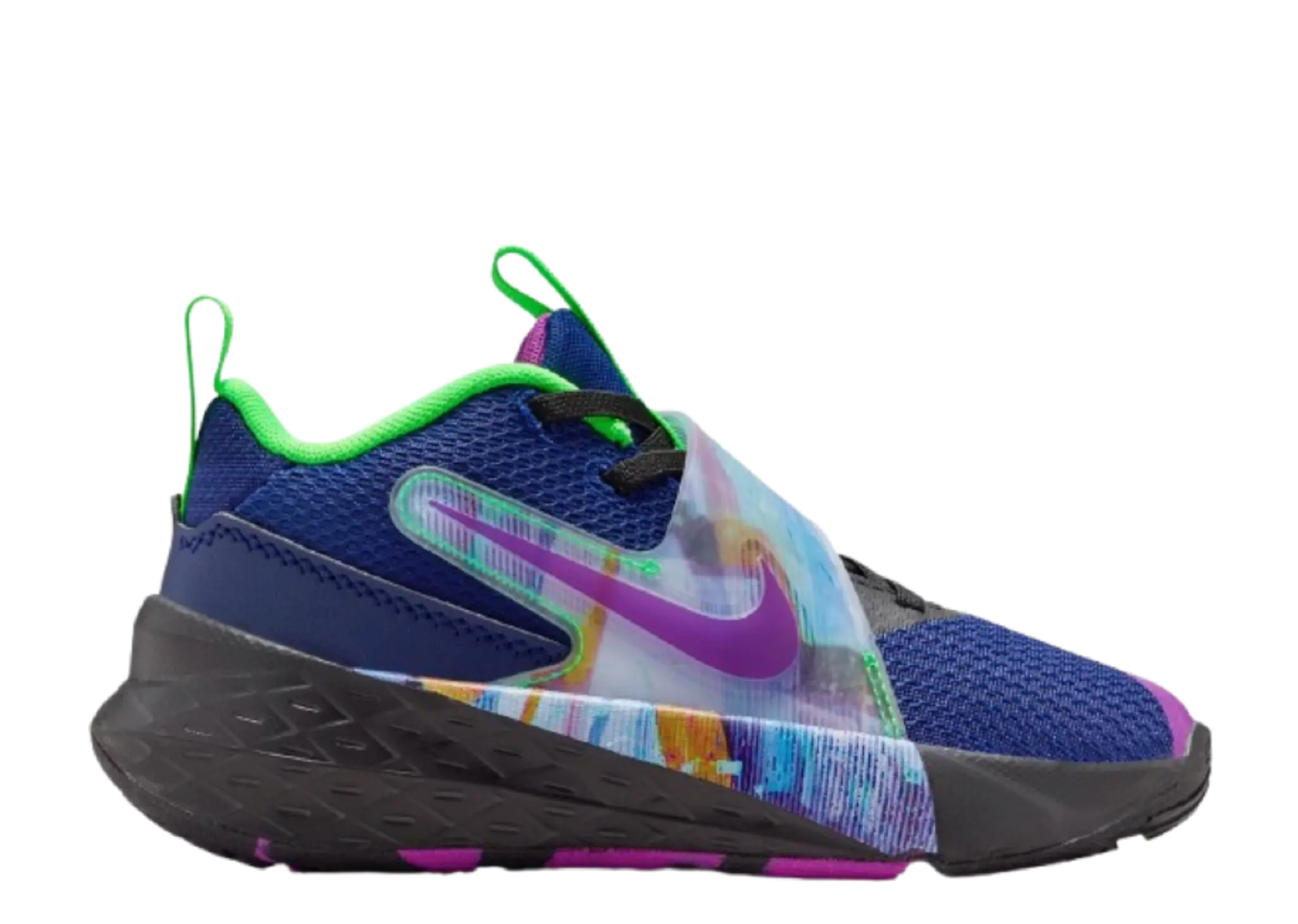 Nike Team Hustle D 12 Blue Void Green Strike Vivid Purple (Pre-School)