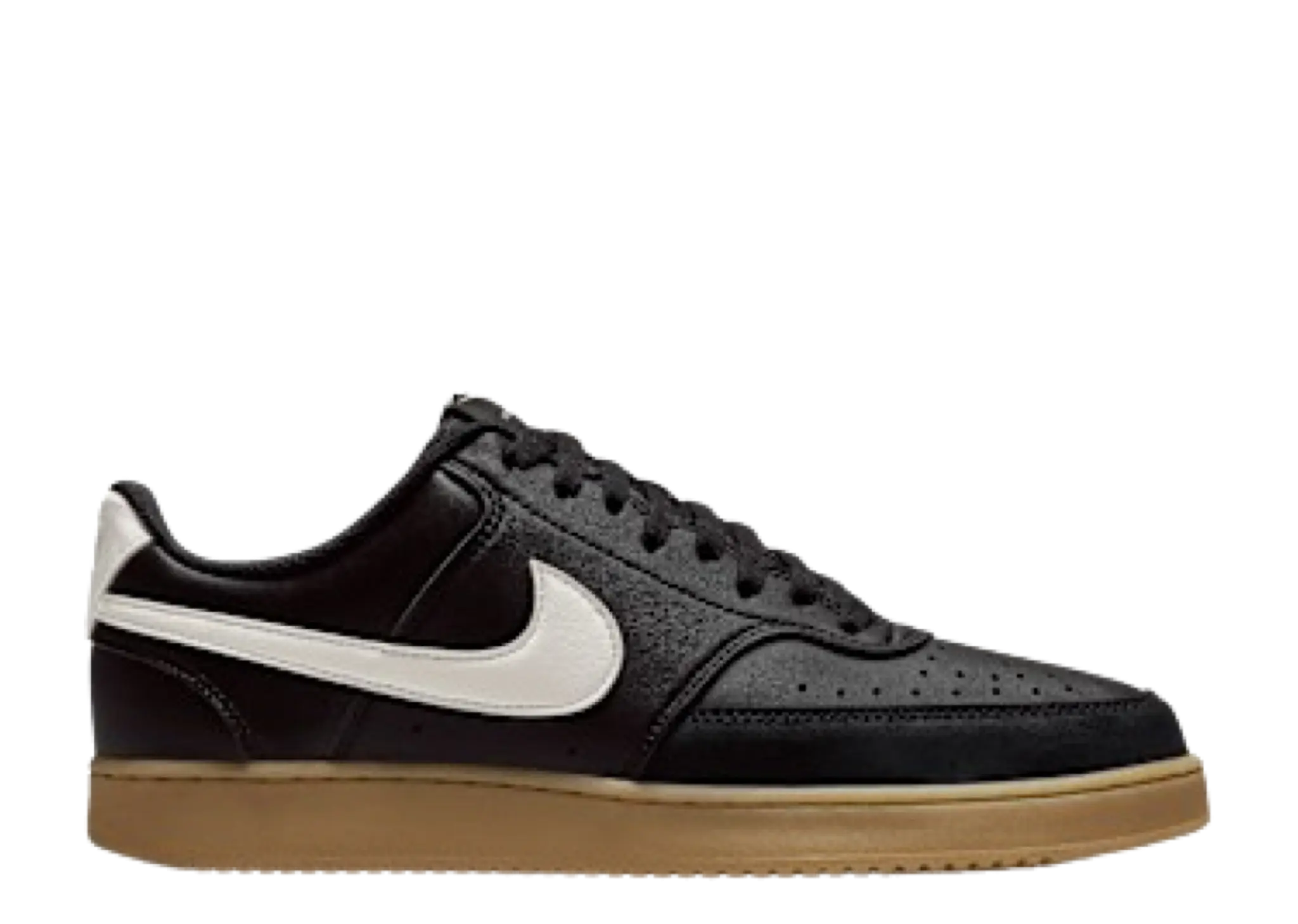 Nike Court Vision Low Black White Gum Lt Brown