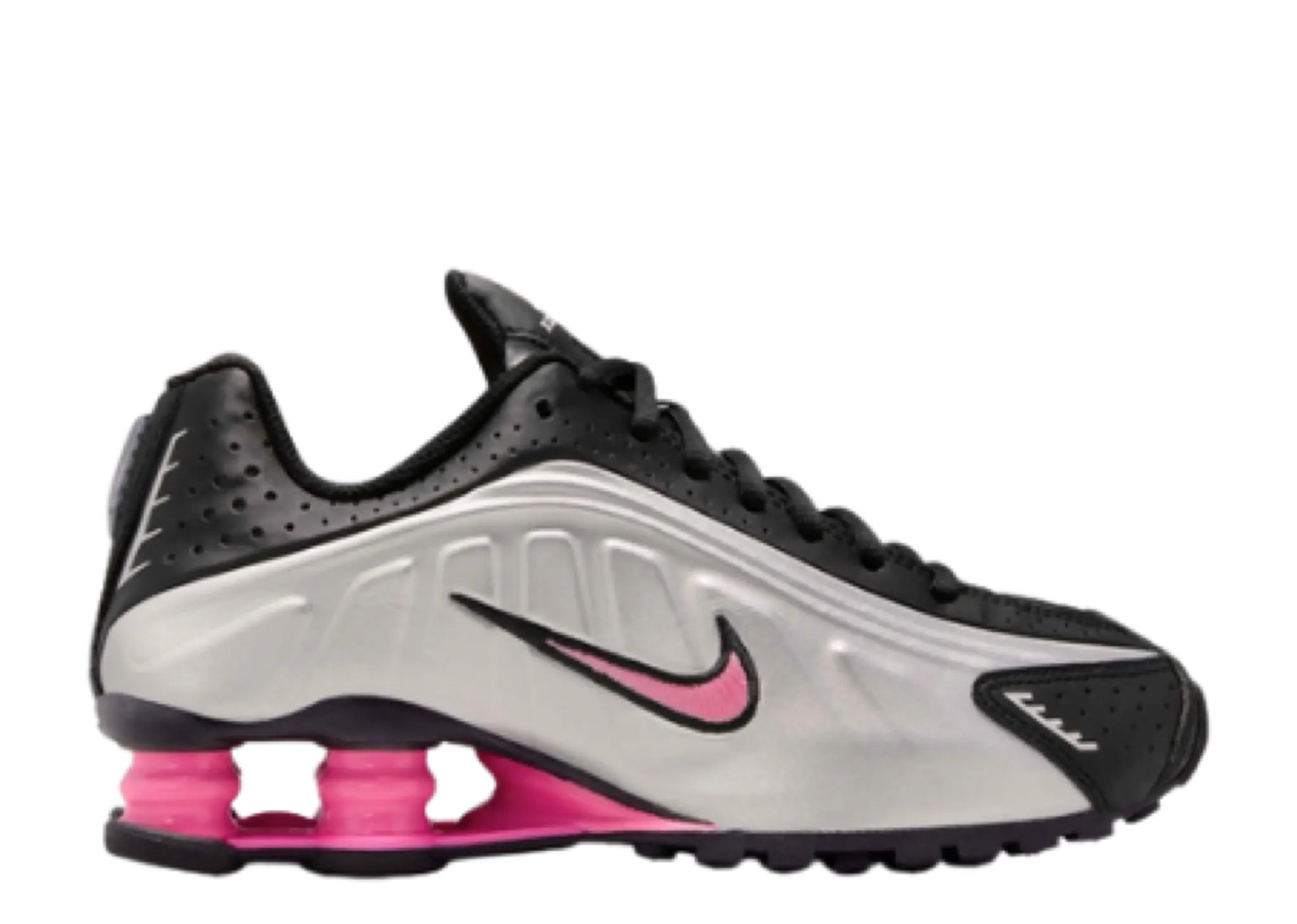 Nike Shox R4 Black Metallic Silver Pinksicle (Grade School)