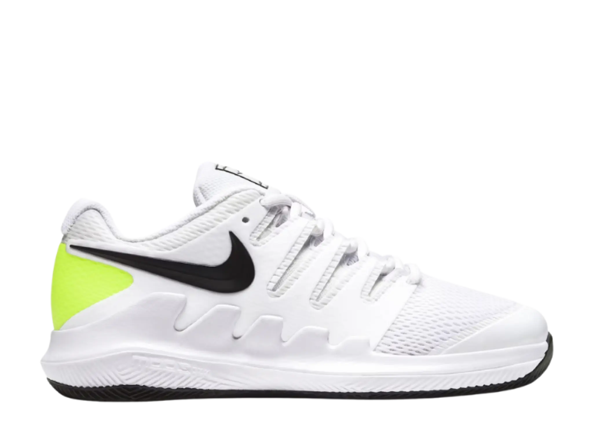 Nike Court Zoom Vapor X White Volt (Grade School)