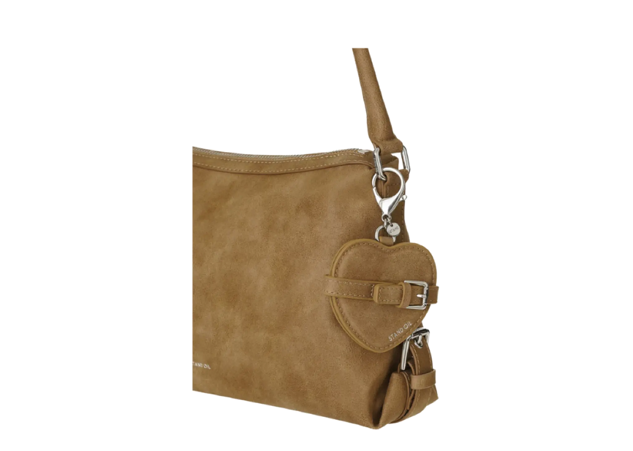 Stand Oil Belted Mirror Keyring Camel - photo 4