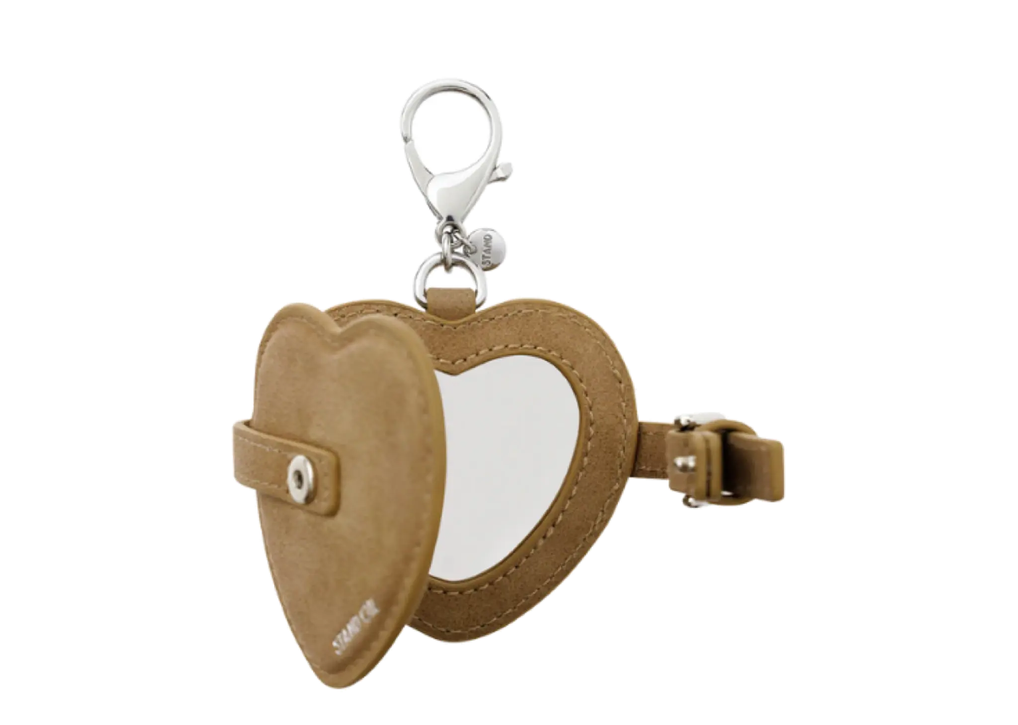 Stand Oil Belted Mirror Keyring Camel - photo 2