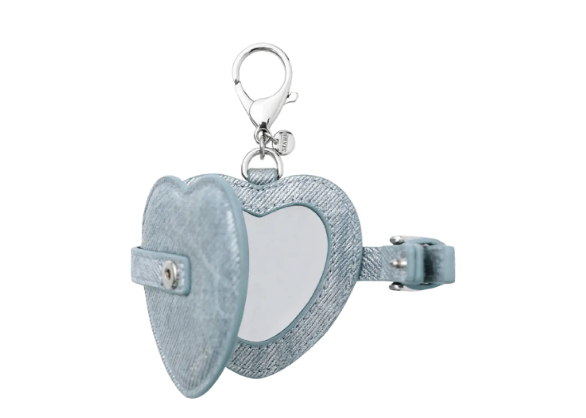 Stand Oil Belted Mirror Keyring Silver Denim - photo 2