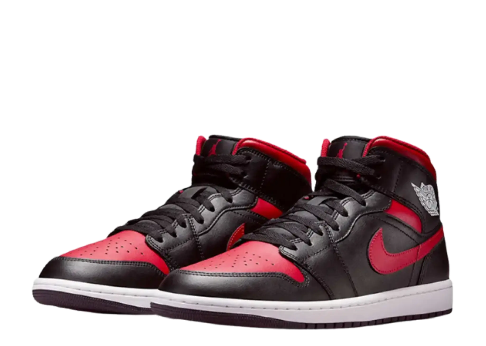 Air Jordan 1 Mid Bred Twist Black Varsity Red - photo 2