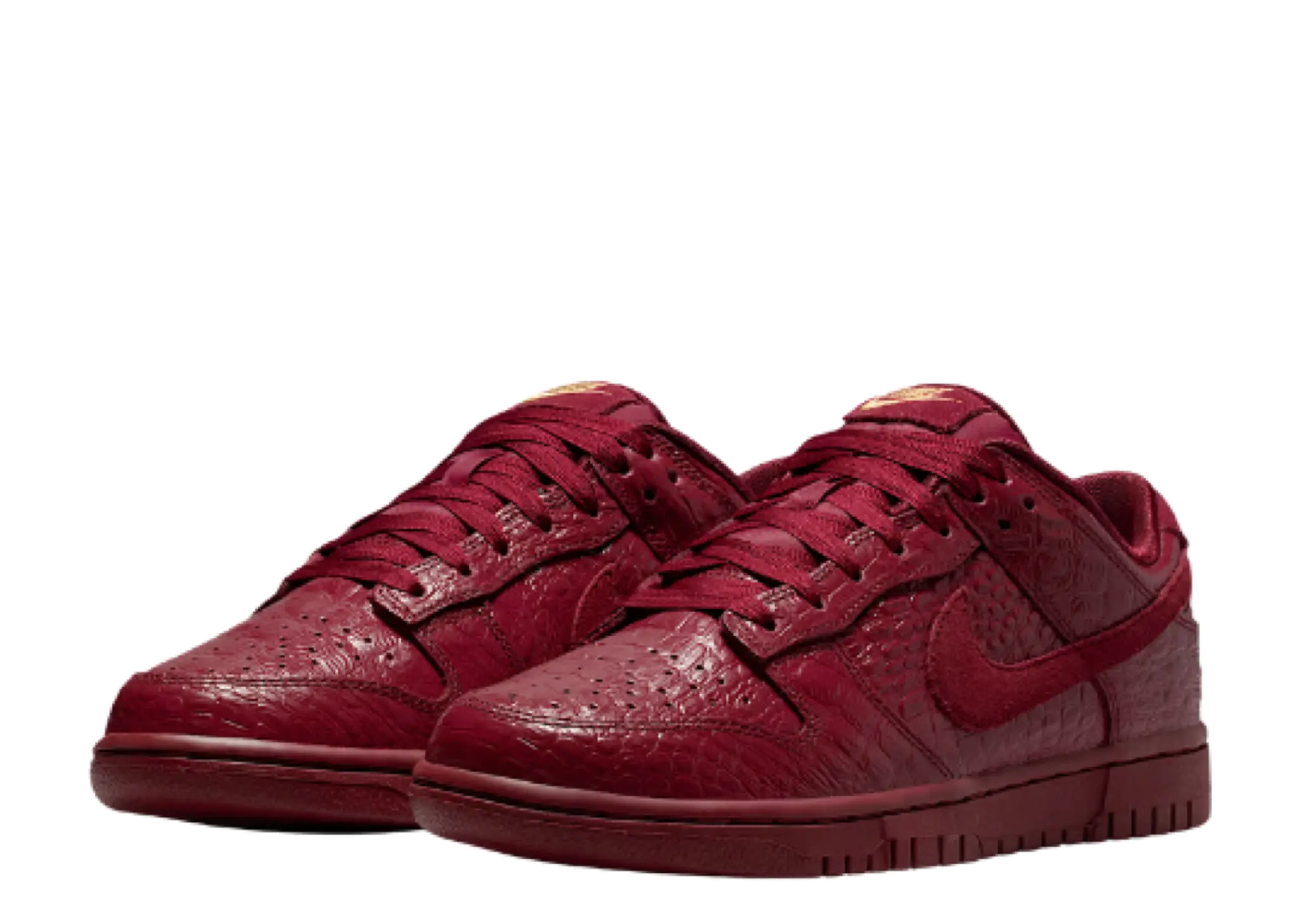 Nike Dunk Low Team Red Metallic Gold (Women's) - photo 2