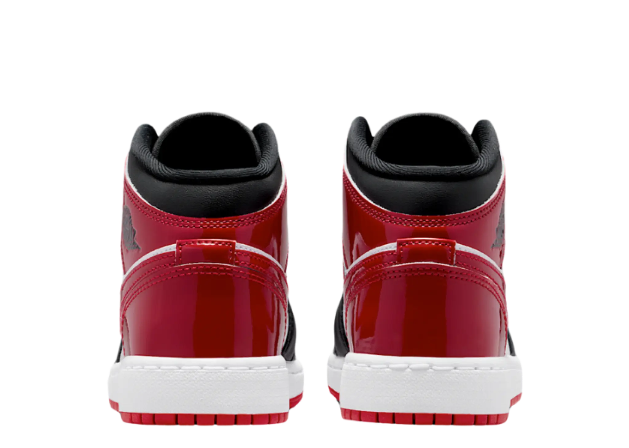 Air Jordan 1 Mid Patent Bred Toe (Grade School) - photo 3
