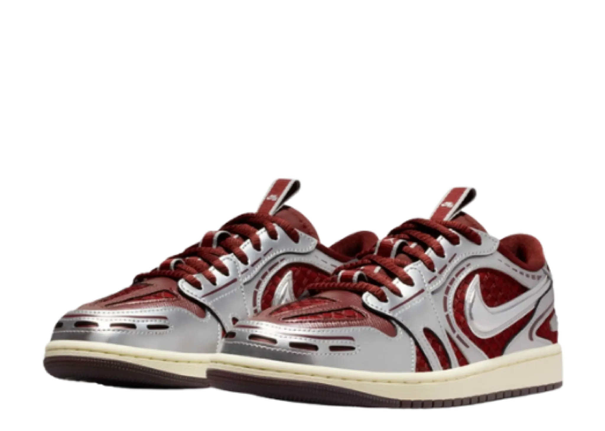 Air Jordan 1 Low Method of Make V3 Dark Team Red Metallic Silver (Women's) - photo 2