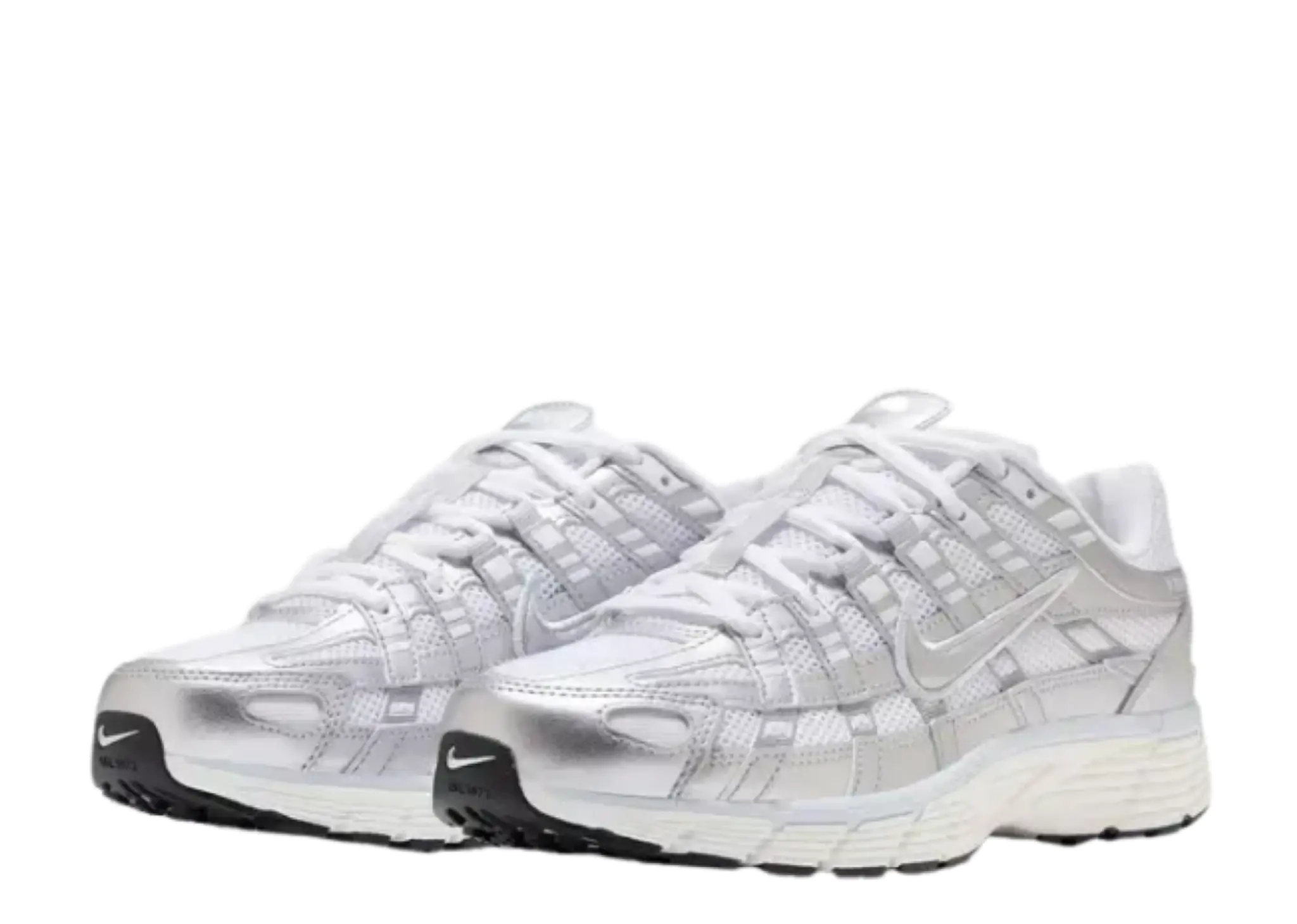 Nike P-6000 White Blue Tint Sail Metallic Silver (Women's) - photo 2