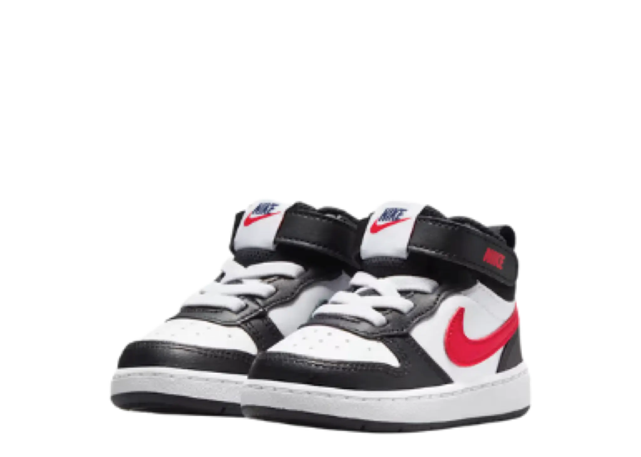 Nike Court Borough Mid 2 White Black University Red (Toddler) - photo 2