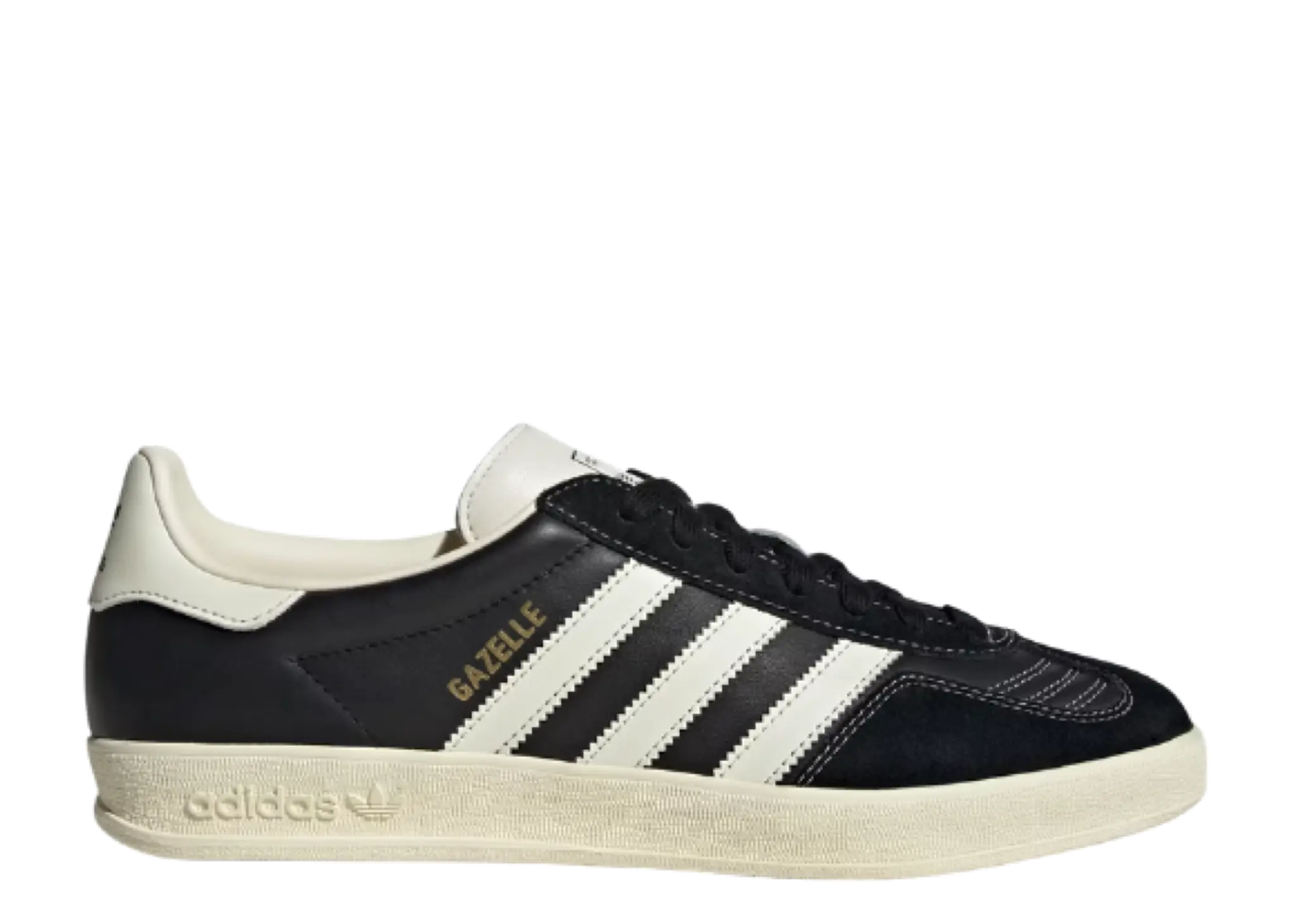 Adidas Gazelle Indoor Core Black Cream White Gold Metallic