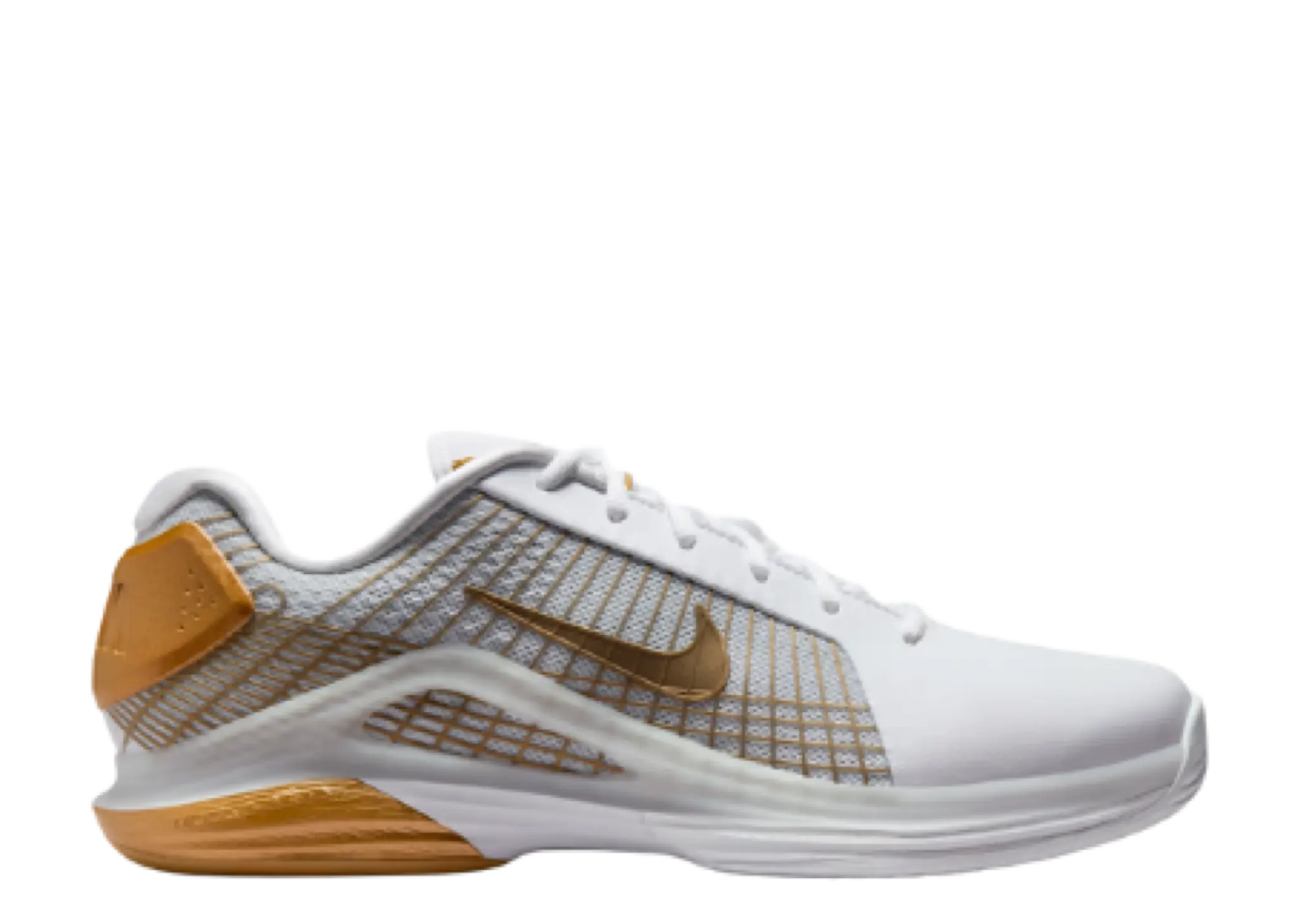 Nike Court Air Zoom Vapor 12 Hypersmash HC White Pure Platinum Metallic Gold
