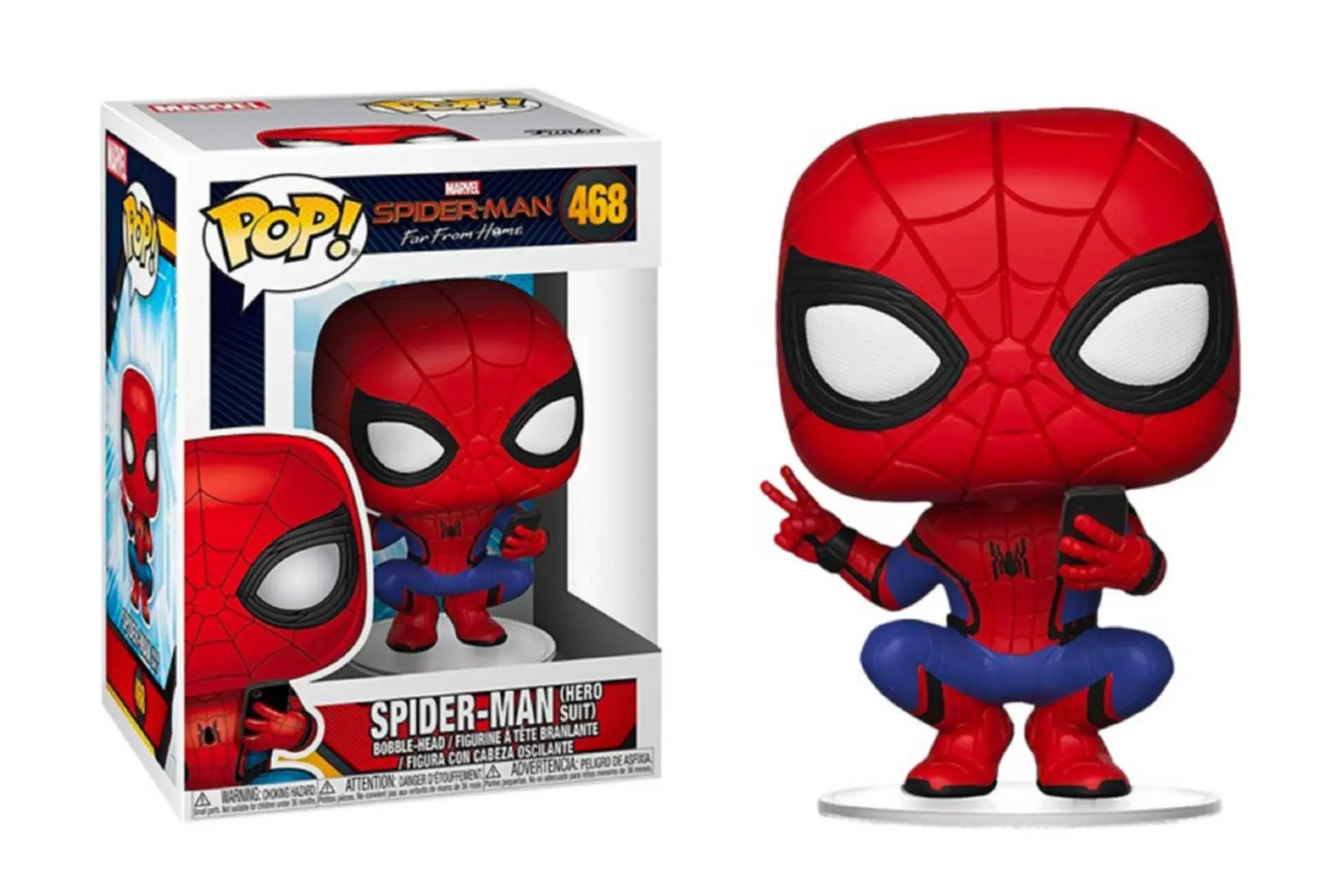 Funko POP! Spider Man Far From Home - SpiderMan Hero Suit Peace Selfie - photo 2