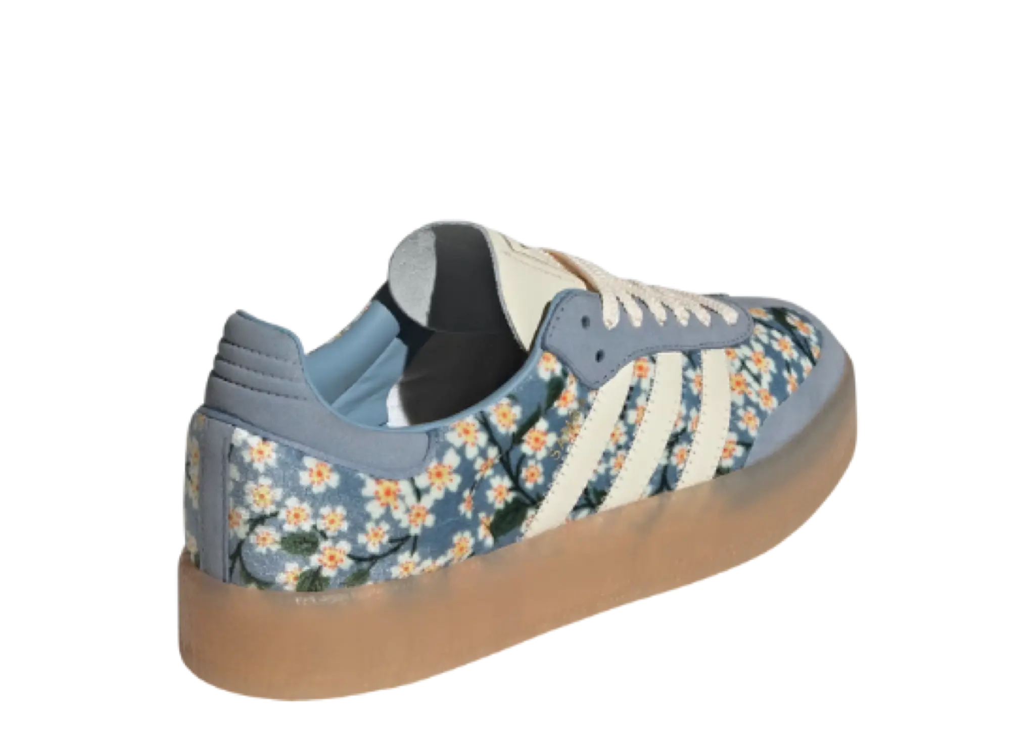 Adidas Sambae Liberty London Floral Embroidery Blue Cream White (Women's) - photo 3