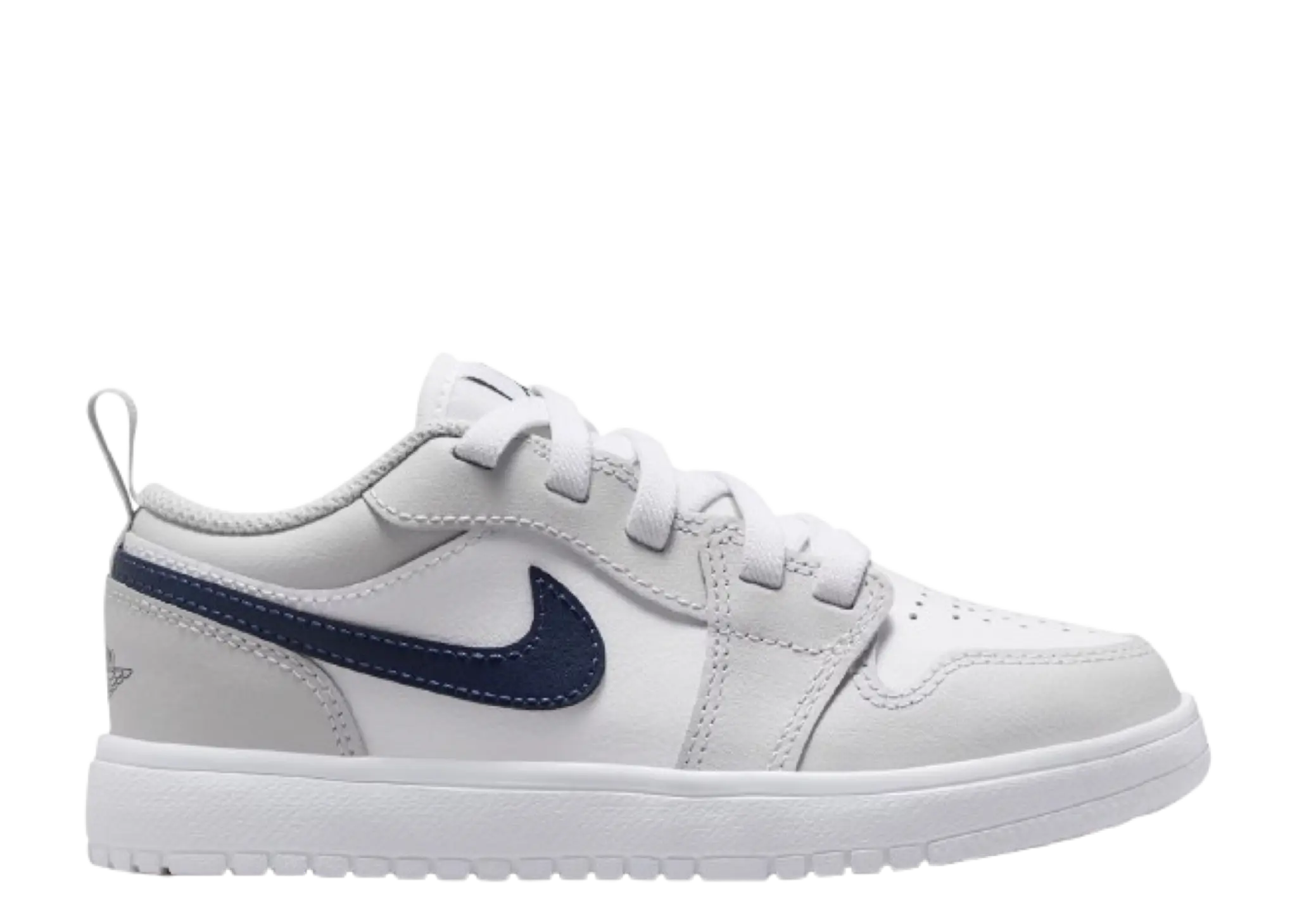 Air Jordan 1 Low ALT White Grey Gum Medium Brown Midnight Navy (Pre-School)