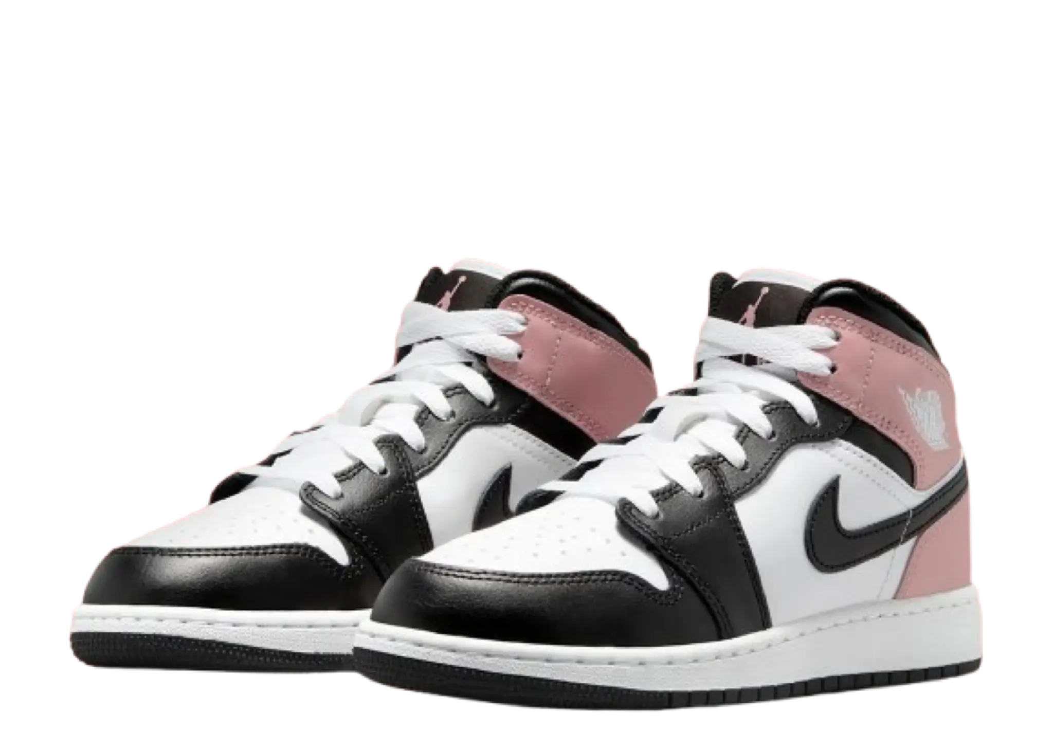 Air Jordan 1 Mid White Rust Pink Black (Grade School) - photo 2
