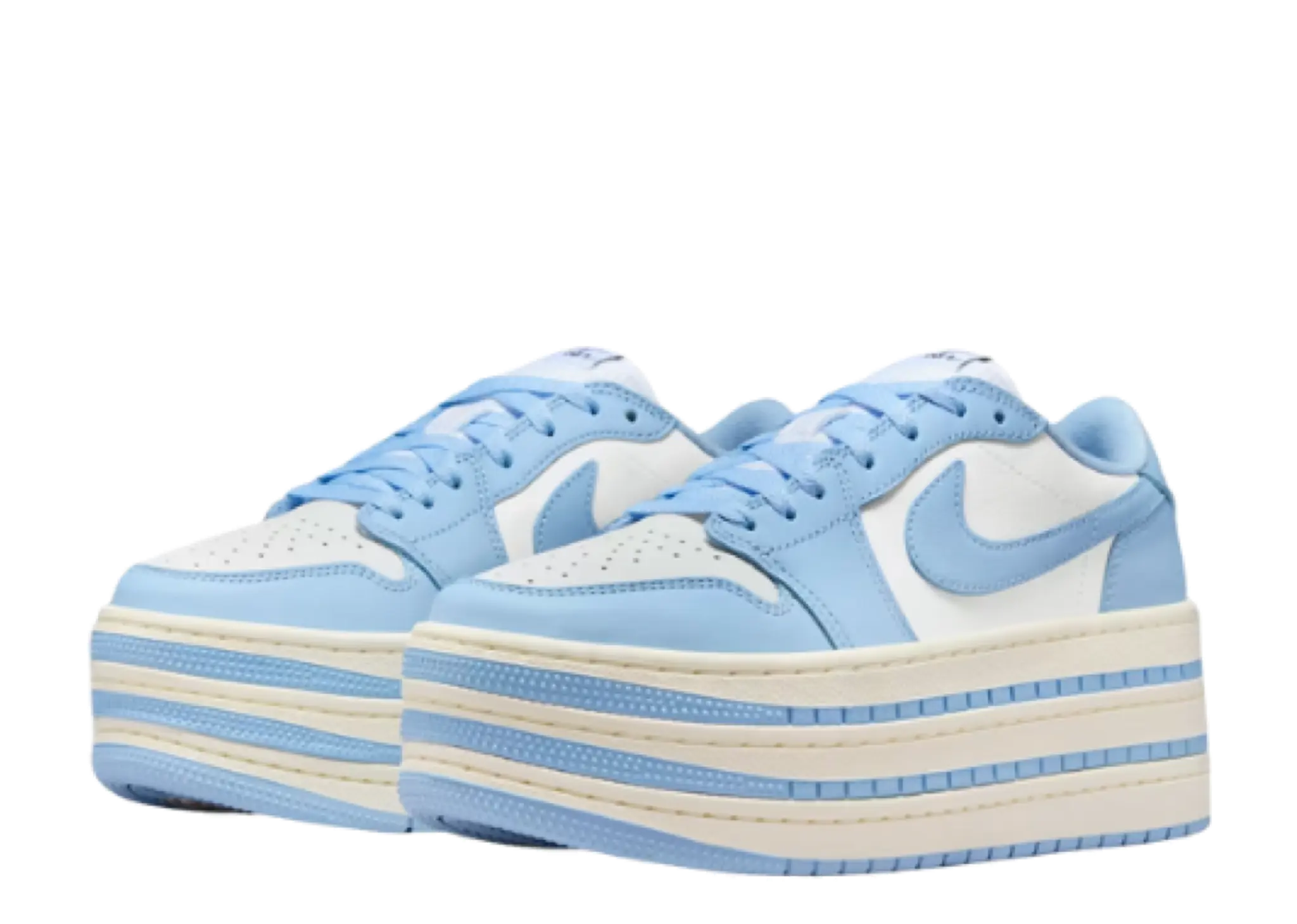 Air Jordan 1 Low Triple Stack Psychic Blue White (Women's) - photo 2