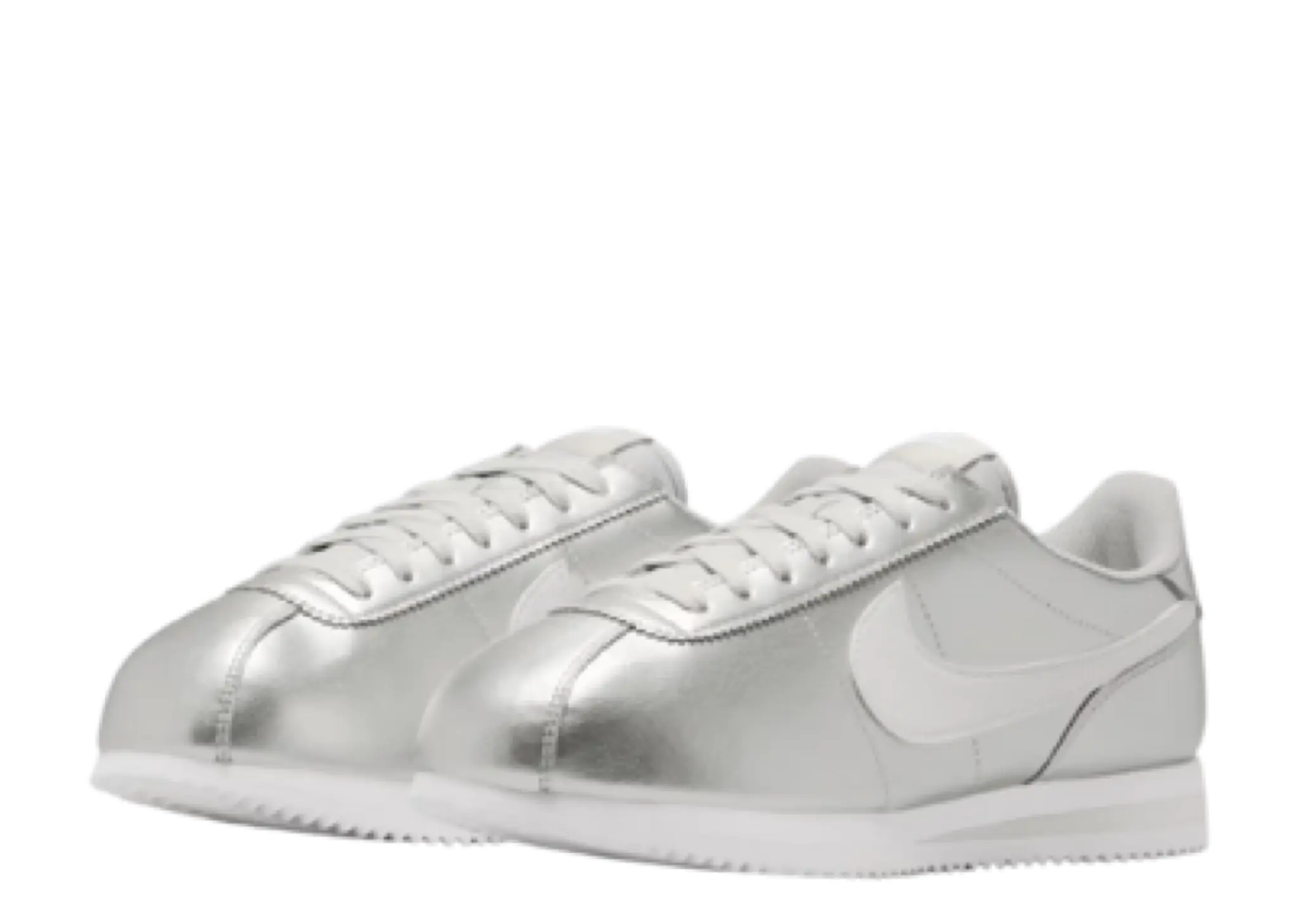 Nike Cortez Metallic Silver Grey Fog White (Women's) - photo 2