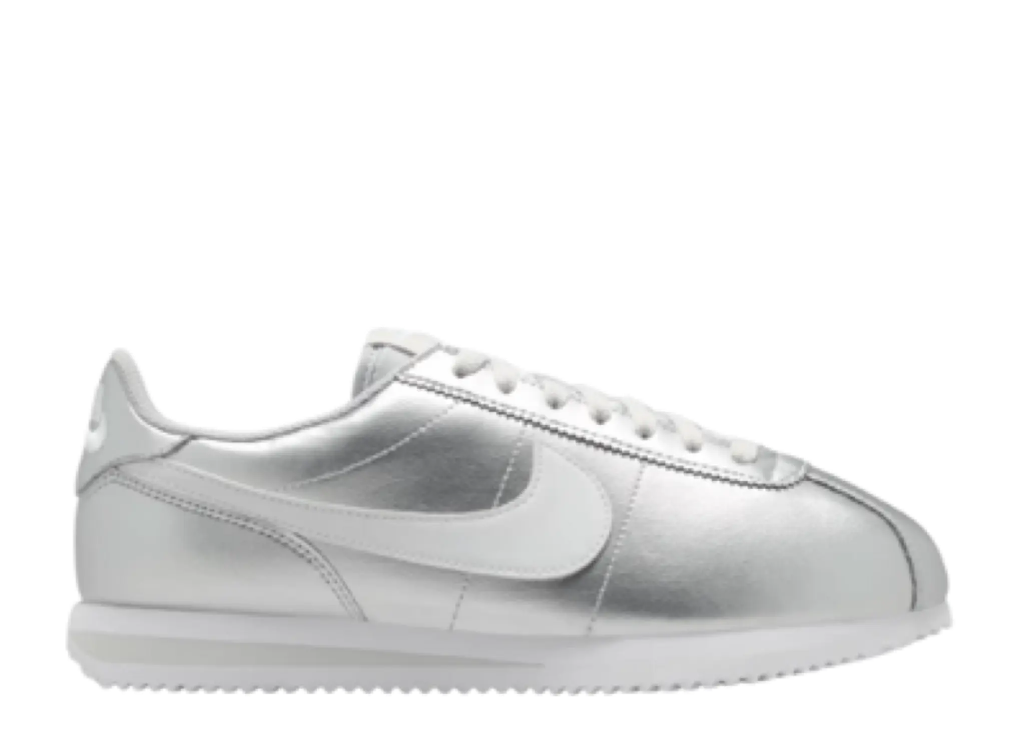 Nike Cortez Metallic Silver Grey Fog White (Women's)