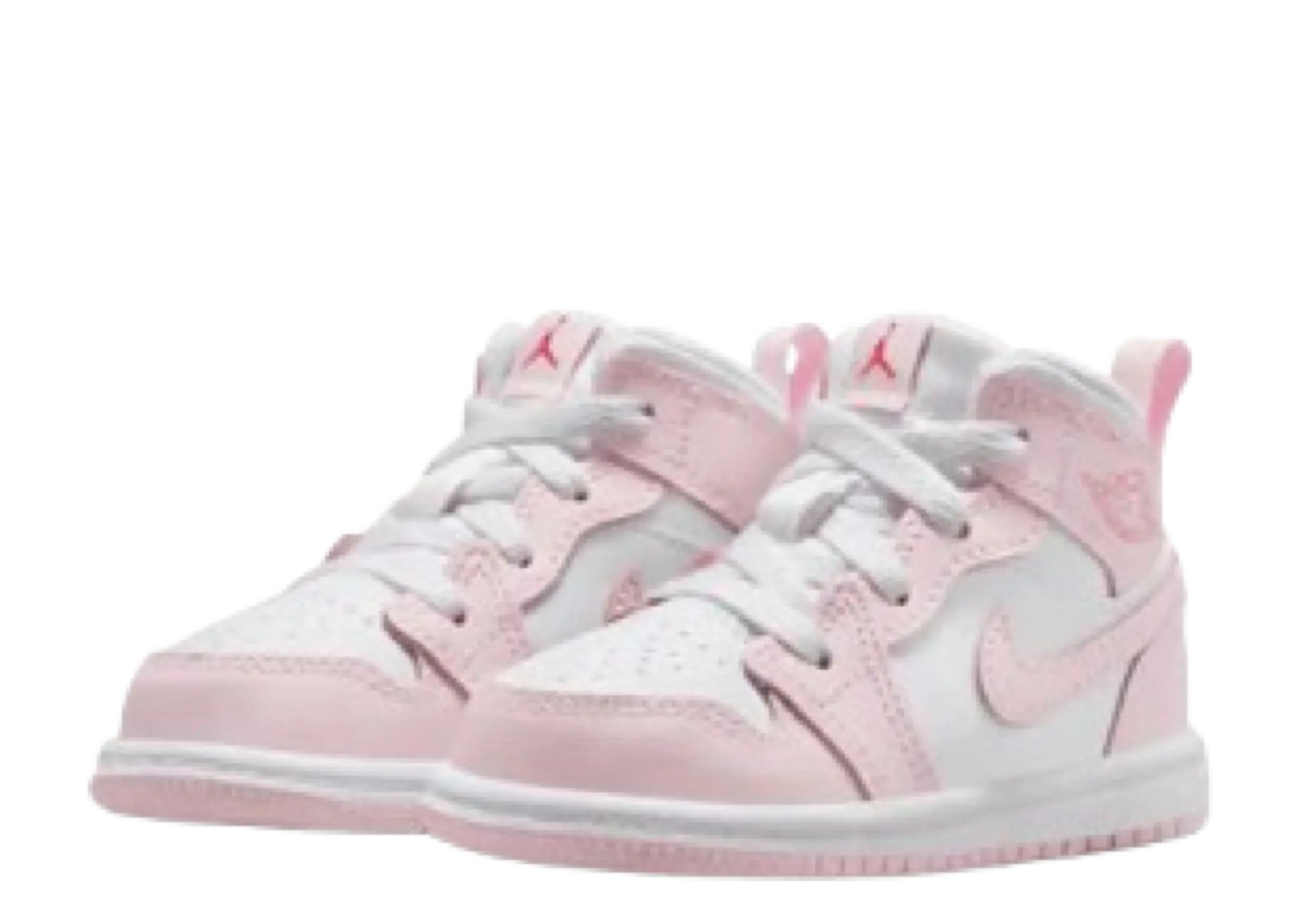 Air Jordan 1 Mid Pink Foam Fire Red (Toddler) - photo 2