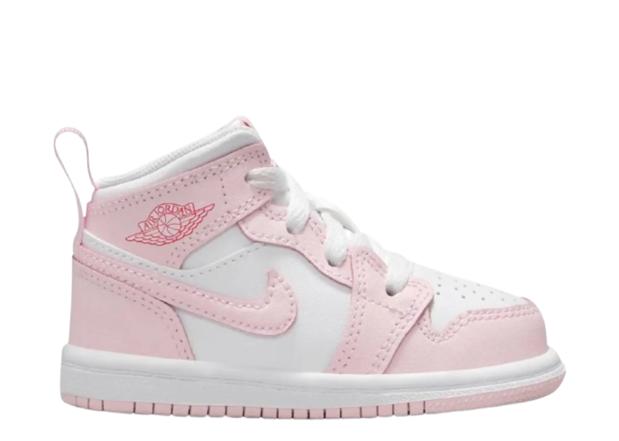 Air Jordan 1 Mid Pink Foam Fire Red (Toddler)