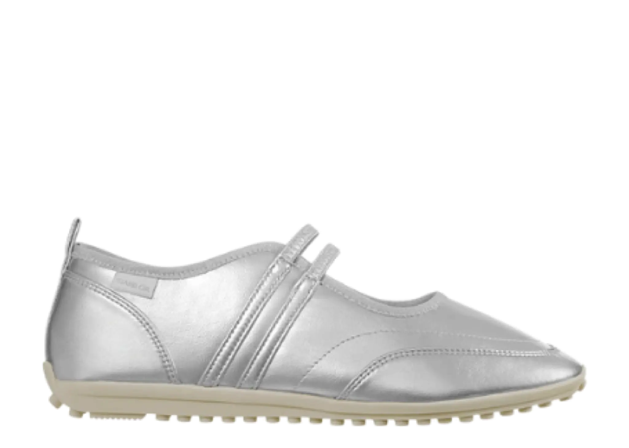 Stand Oil Strap Mary Janes Sneakers Silver