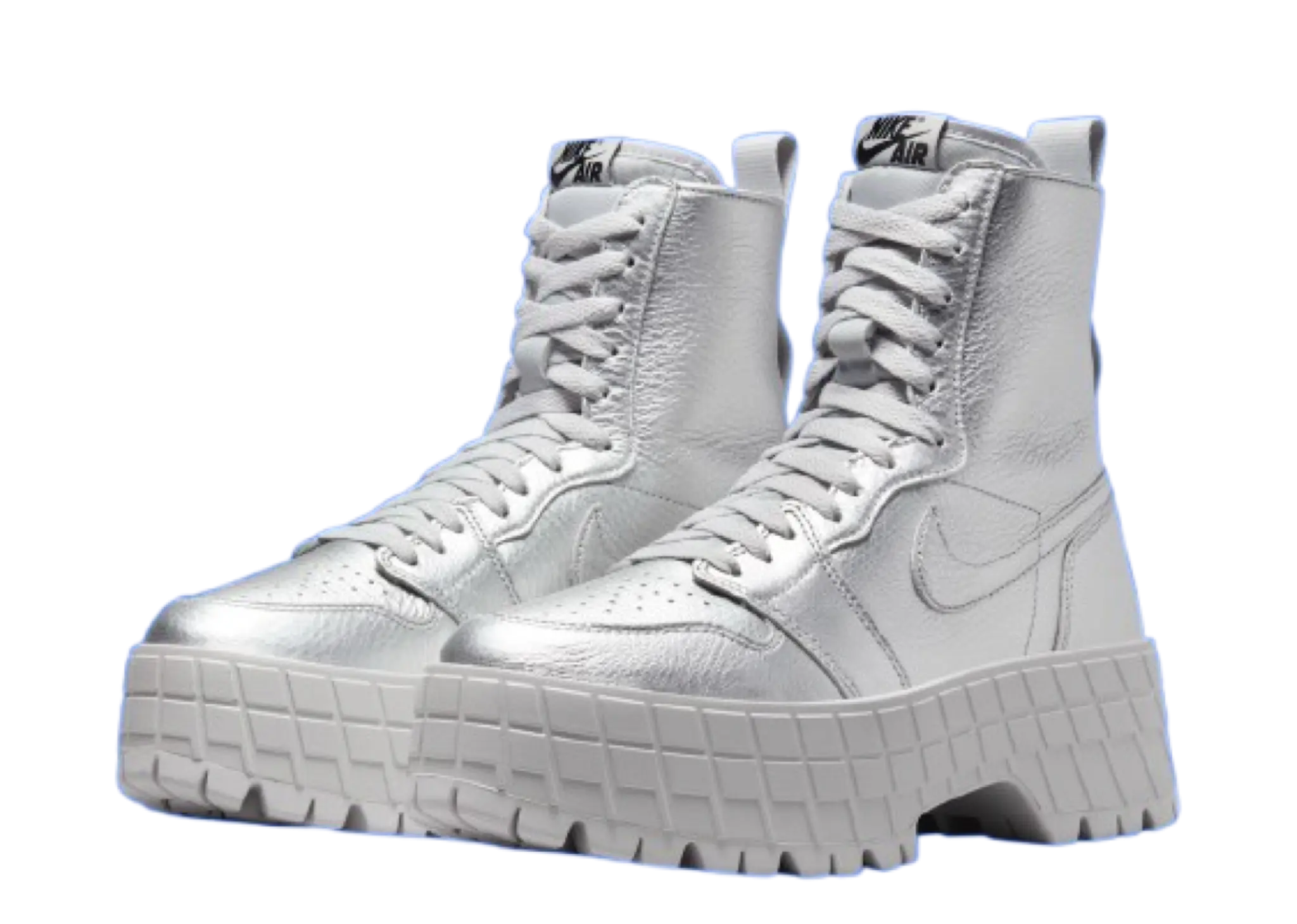 Air Jordan 1 Brooklyn Metallic Silver Neutral Grey (Women's) - photo 2