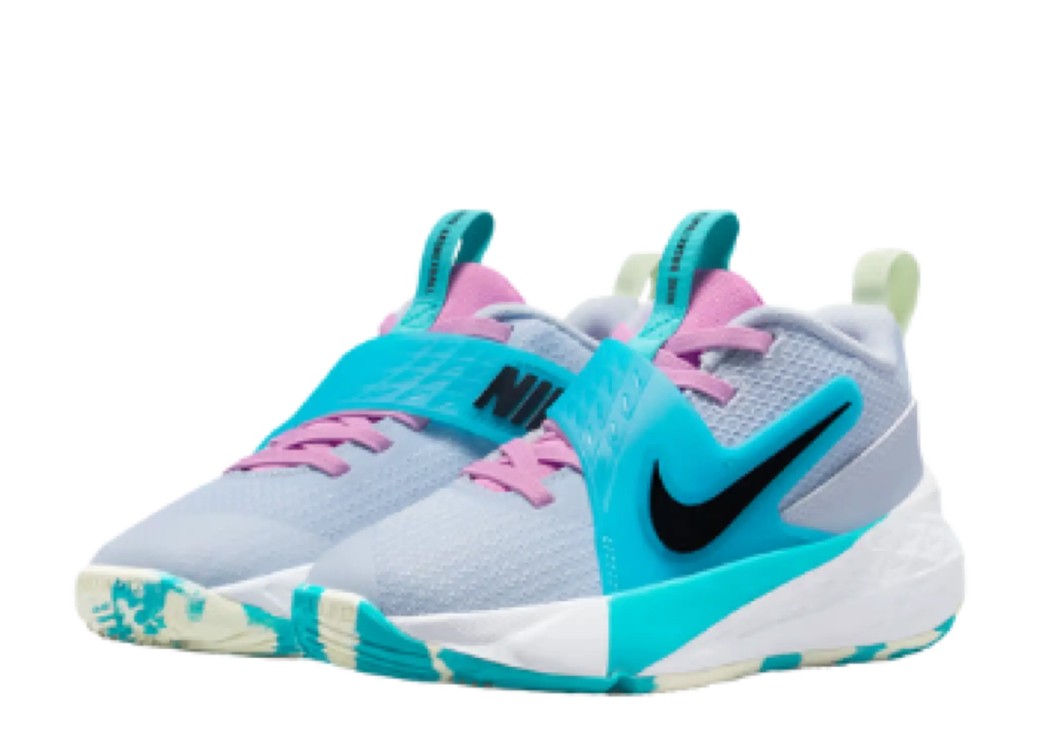 Nike Team Hustle D 12 Ghost Dusty Cactus Volt Tint (Pre-School) - photo 2
