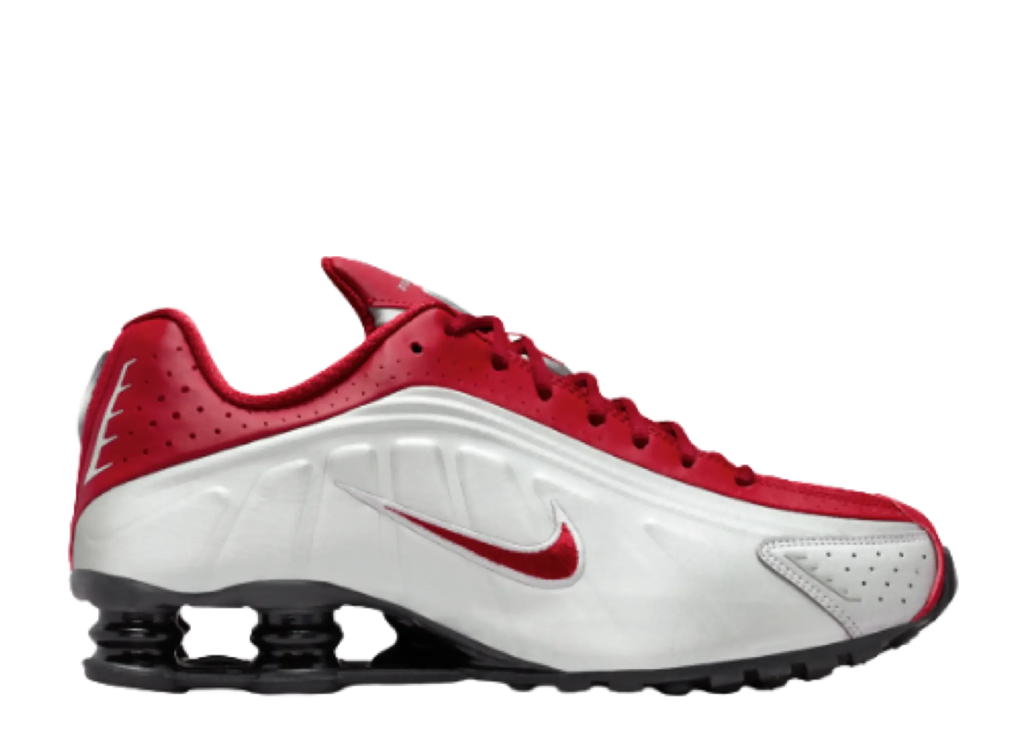 Nike Shox R4 Metallic Silver Black Crimson