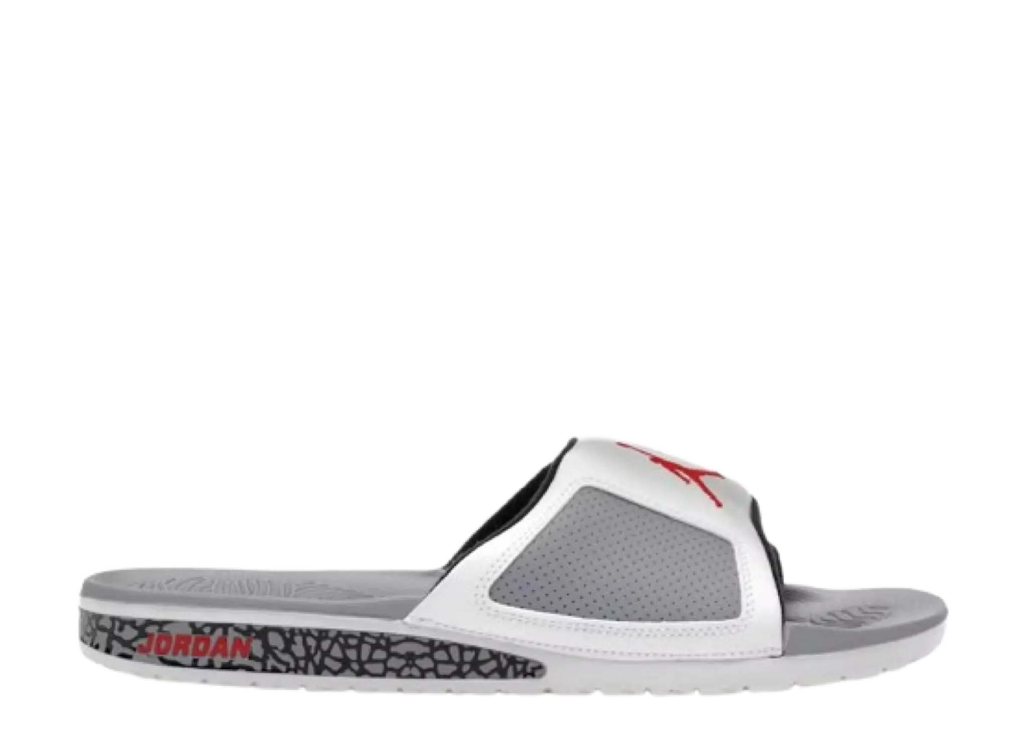 Air Jordan Hydro III Summit White Cement Grey Black Fire Red