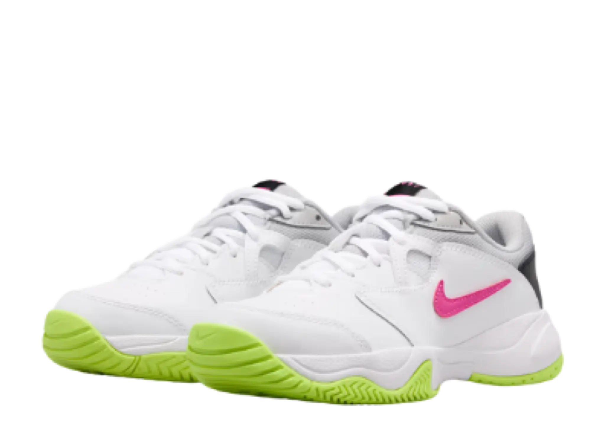 Nike Court Lite 2 White Hot Lime Laser Fuchsia (Grade School) - photo 2
