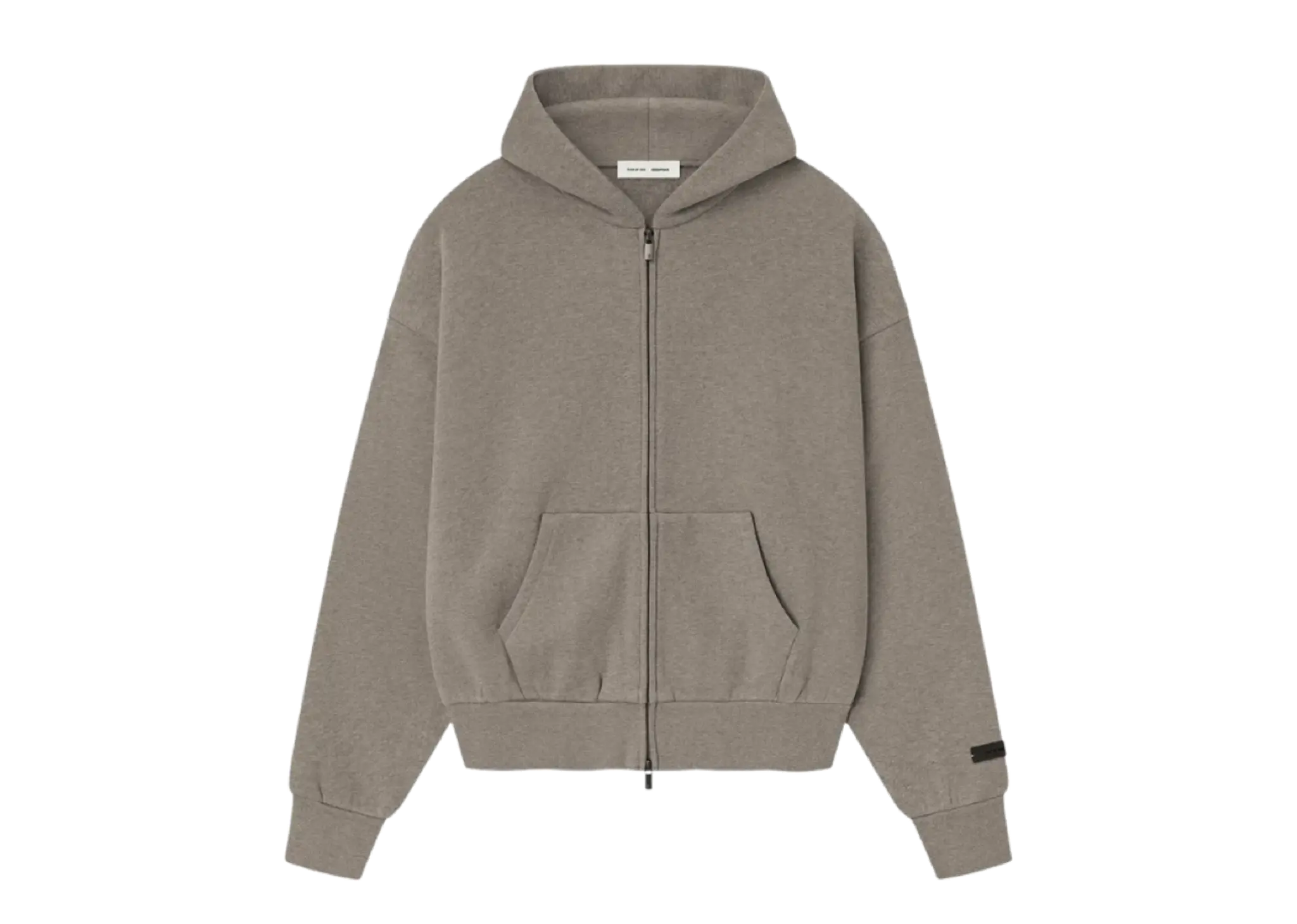 Fear of God Essentials Classic Fleece Zip Up Hoodie Homestead Heather