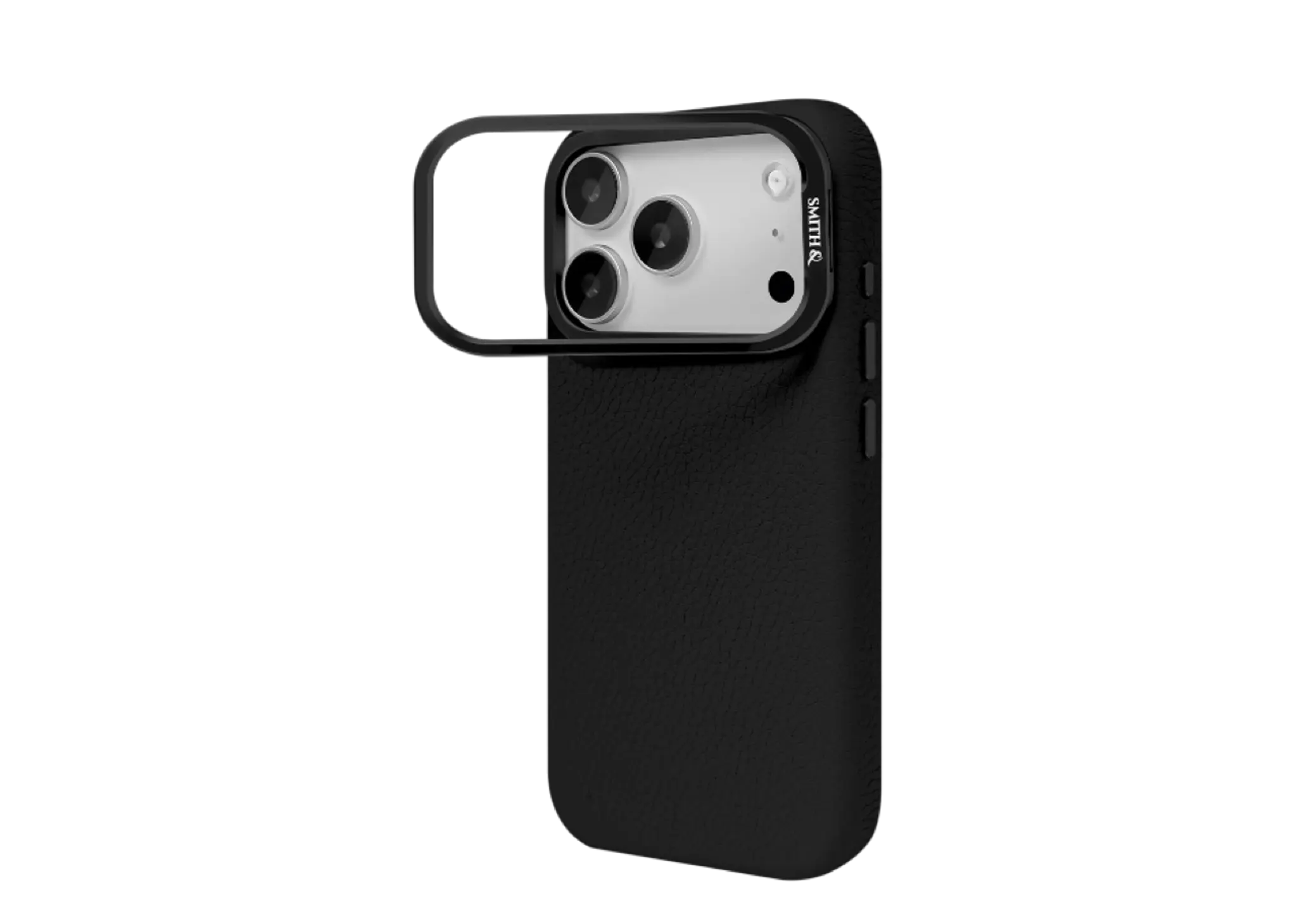 Smith&Leather iPhone 17 Pro Max MagSafe Leather Case Kickstand Lens Frame Black - photo 3