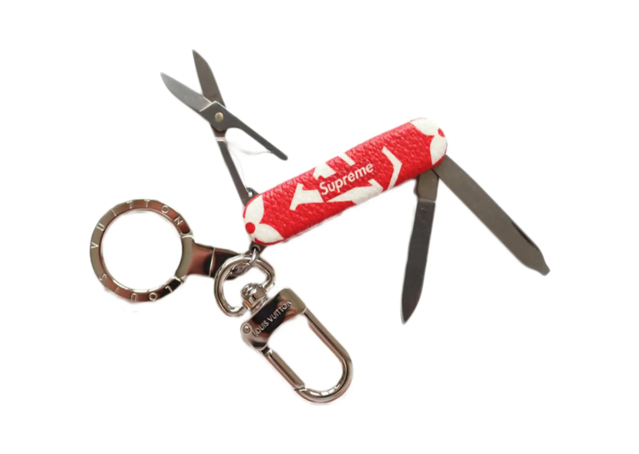 Louis Vuitton x Supreme Pocket Knife Key Chain Red - photo 2