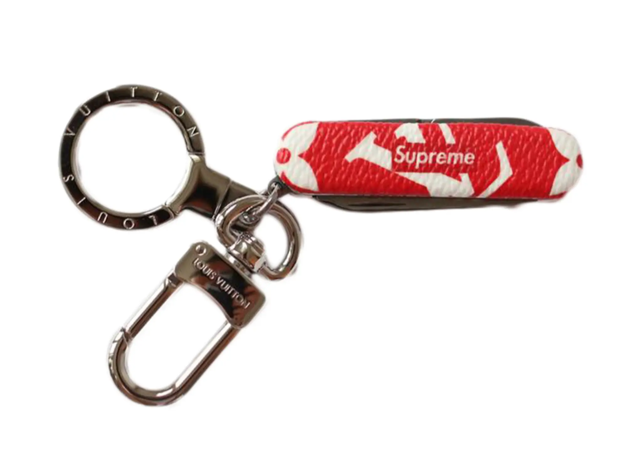 Louis Vuitton x Supreme Pocket Knife Key Chain Red