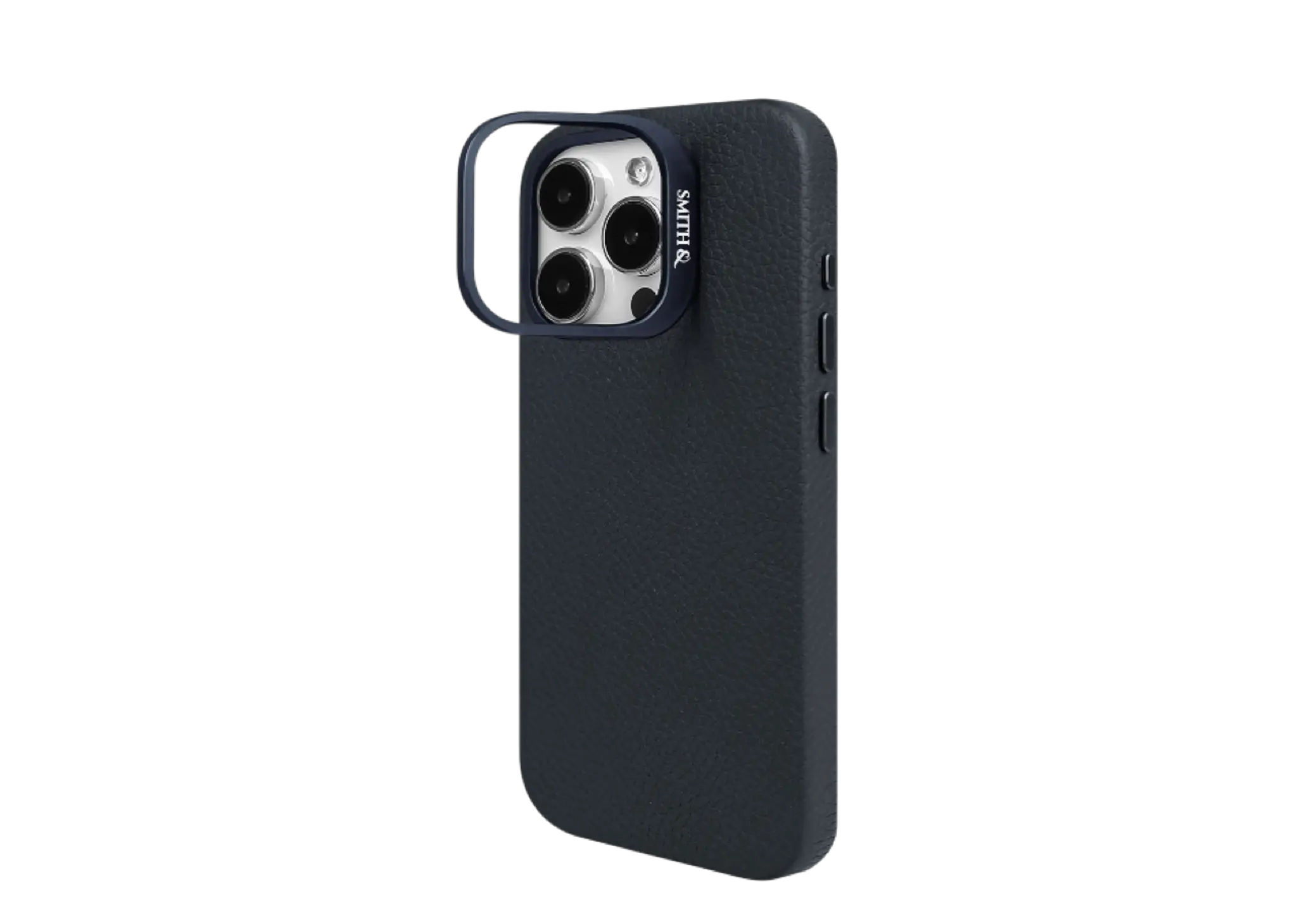 Smith&Leather iPhone 16 Pro Max MagSafe Leather Case Kickstand Lens Frame Navy - photo 3