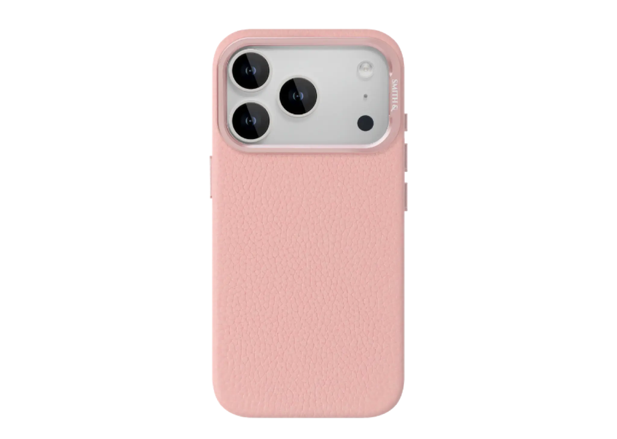 Smith&Leather iPhone 17 Pro MagSafe Leather Case Kickstand Lens Frame Pink