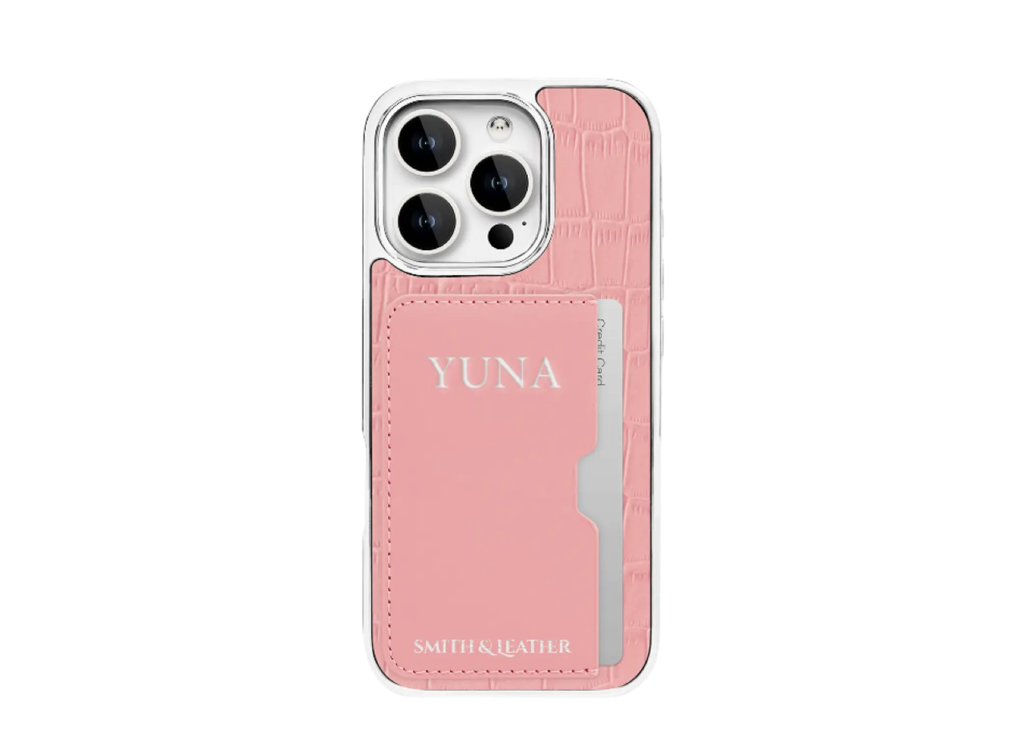 Smith&Leather iPhone 15 Pro Max Frame Card Holder Case Pink - photo 2