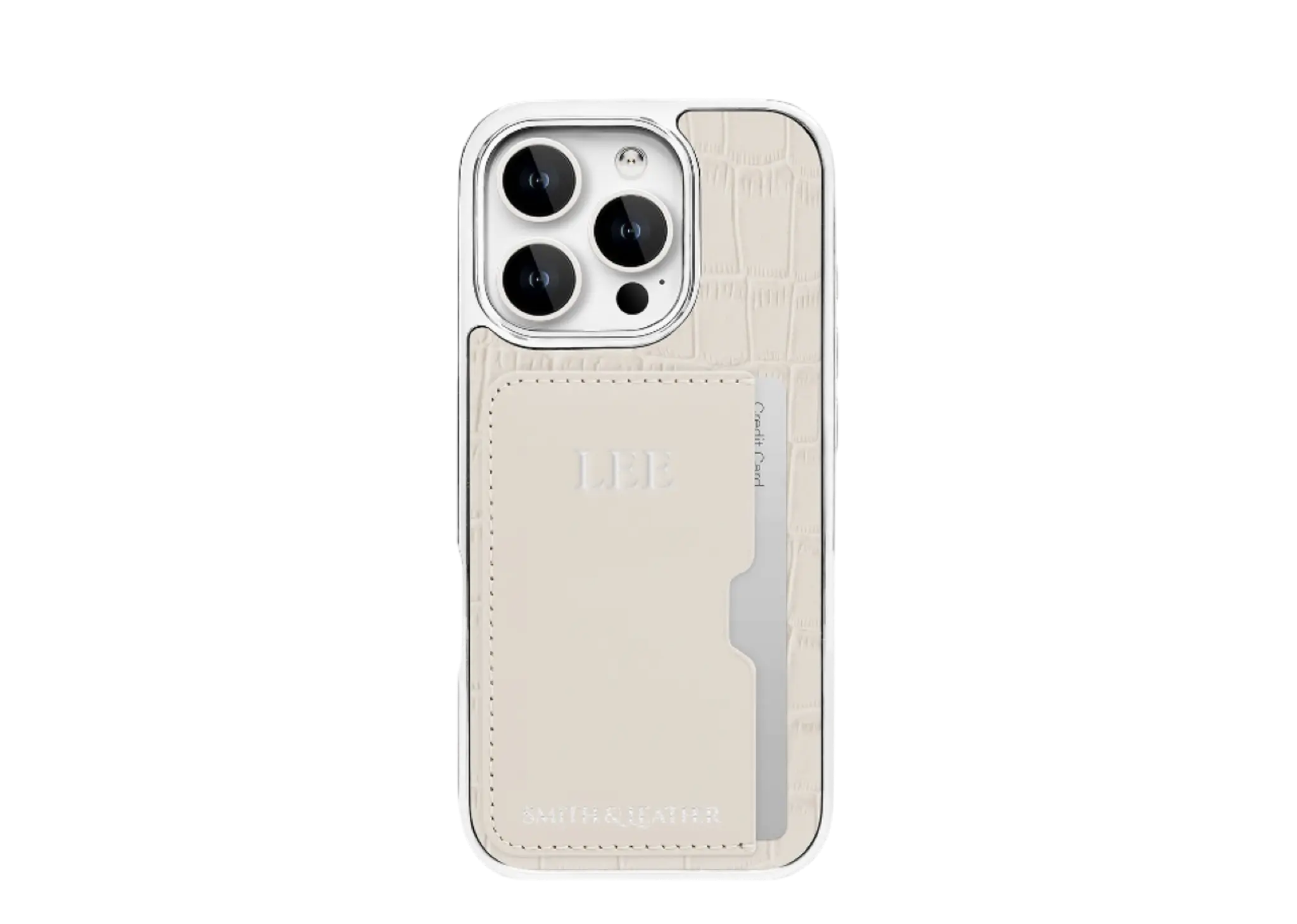 Smith&Leather iPhone 15 Pro Max Frame Card Holder Case Ivory - photo 2