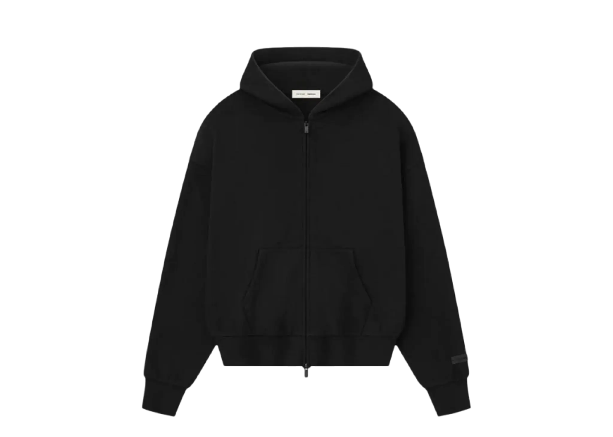 Fear of God Essentials Classic Full Zip Hoodie Jet Black