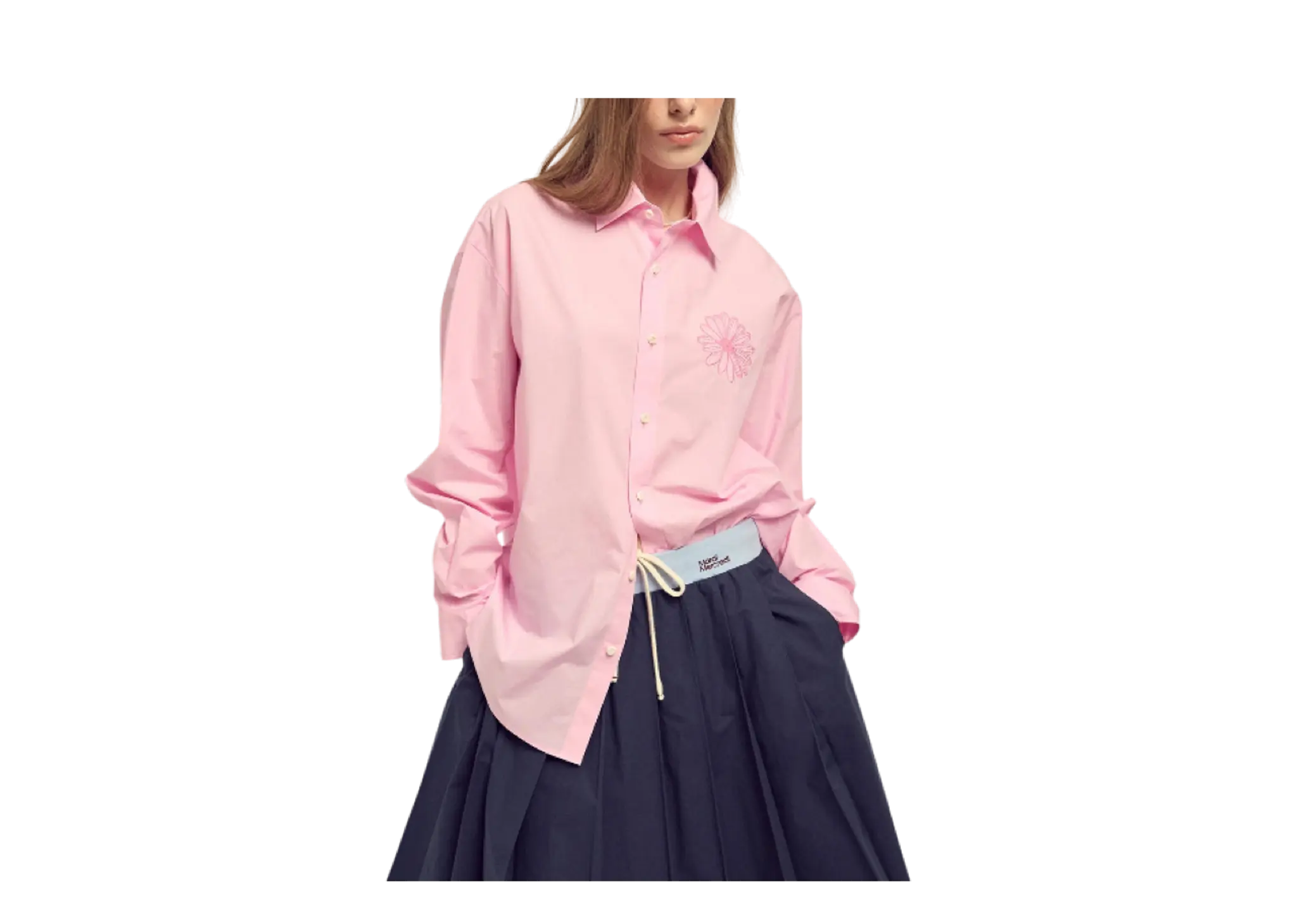 Mardi Mercredi Cotton Poplin Shirt Pink - photo 2