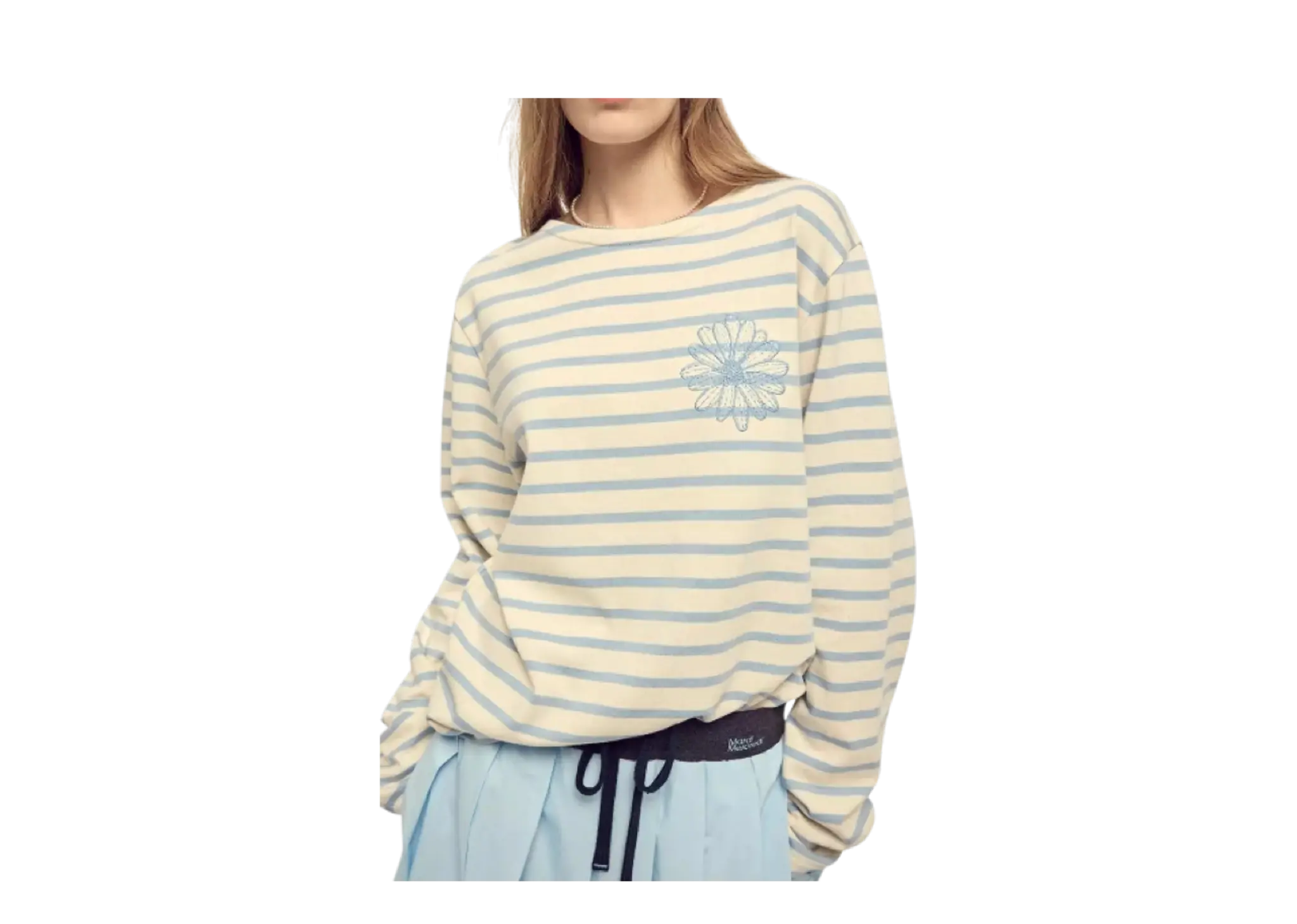 Mardi Mercredi Long Sleeve Stripe T-Shirt Blue - photo 2