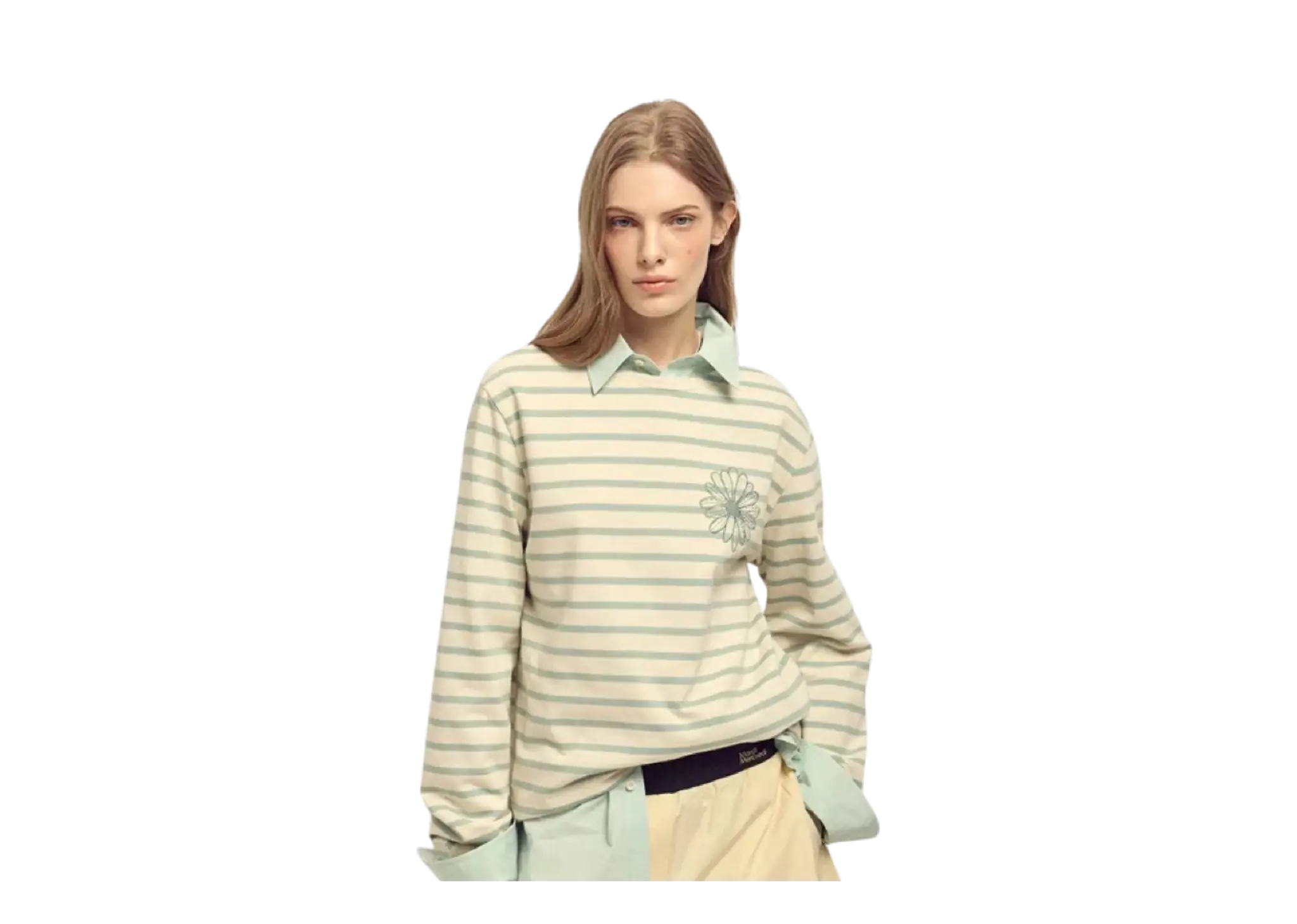 Mardi Mercredi Long Sleeve Stripe T-Shirt Mint